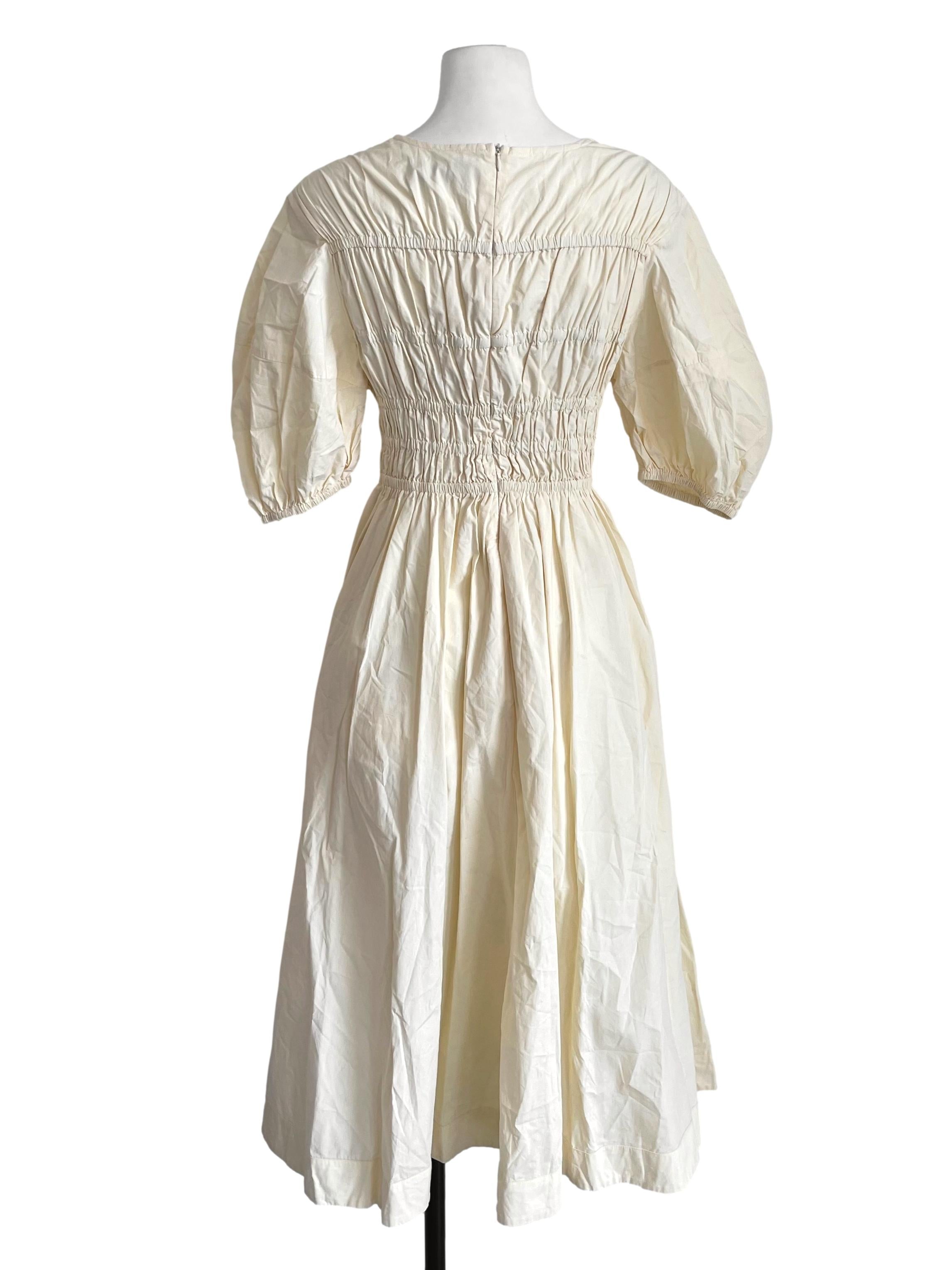 Blonde Shirred Peasant Dress TEM