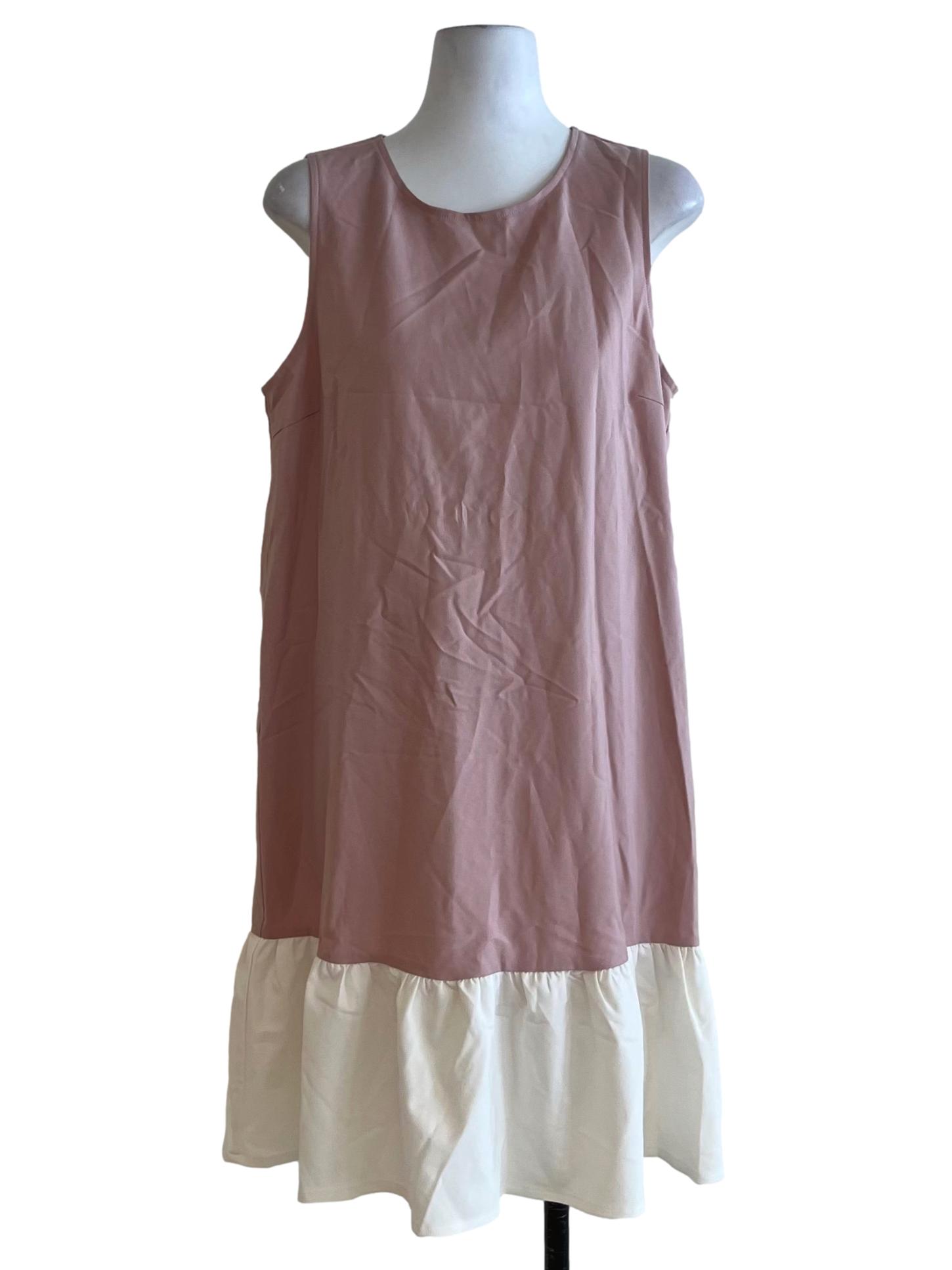 Blush Pink Jewel Neckline Shift Dress