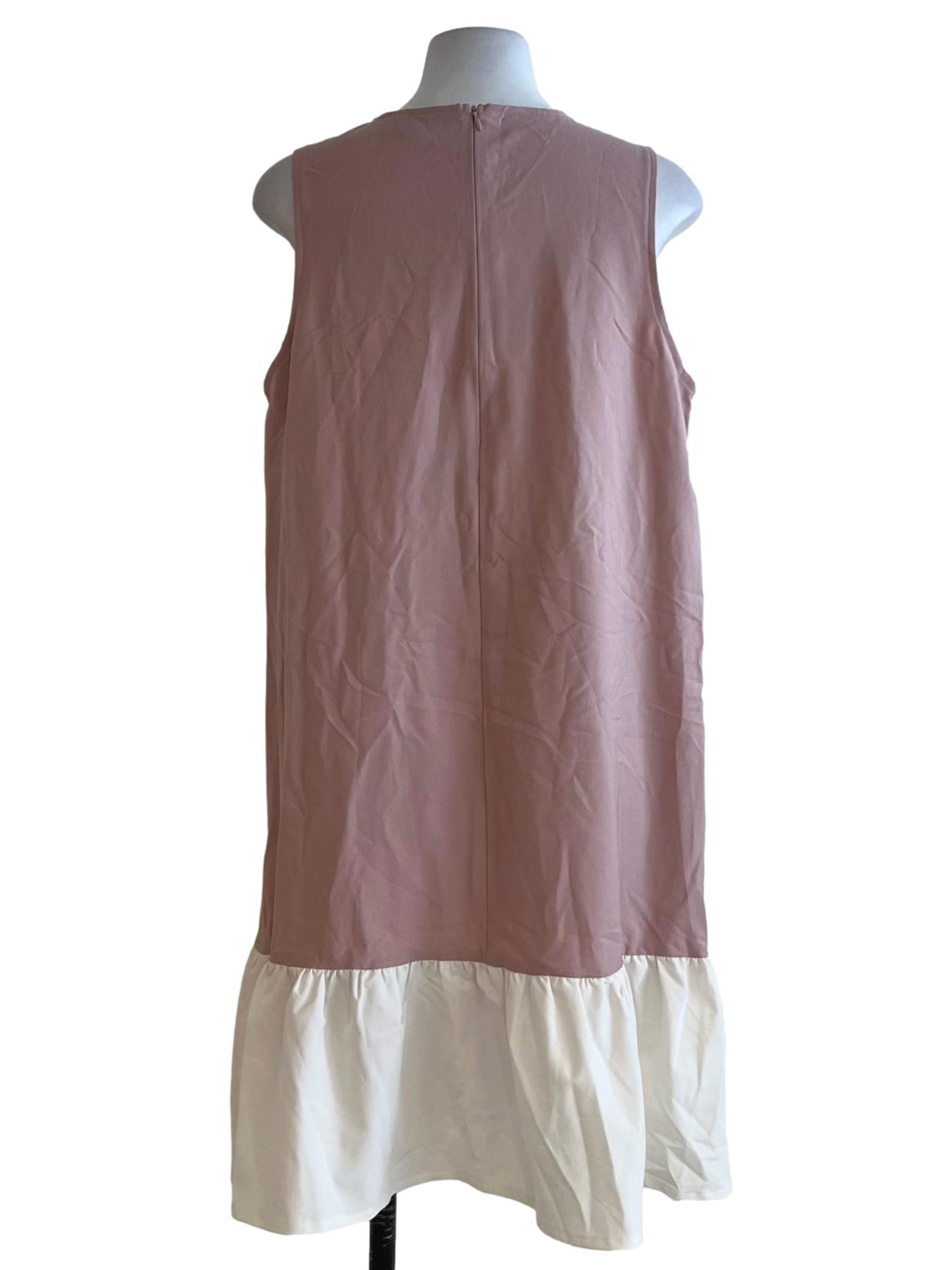 Blush Pink Jewel Neckline Shift Dress