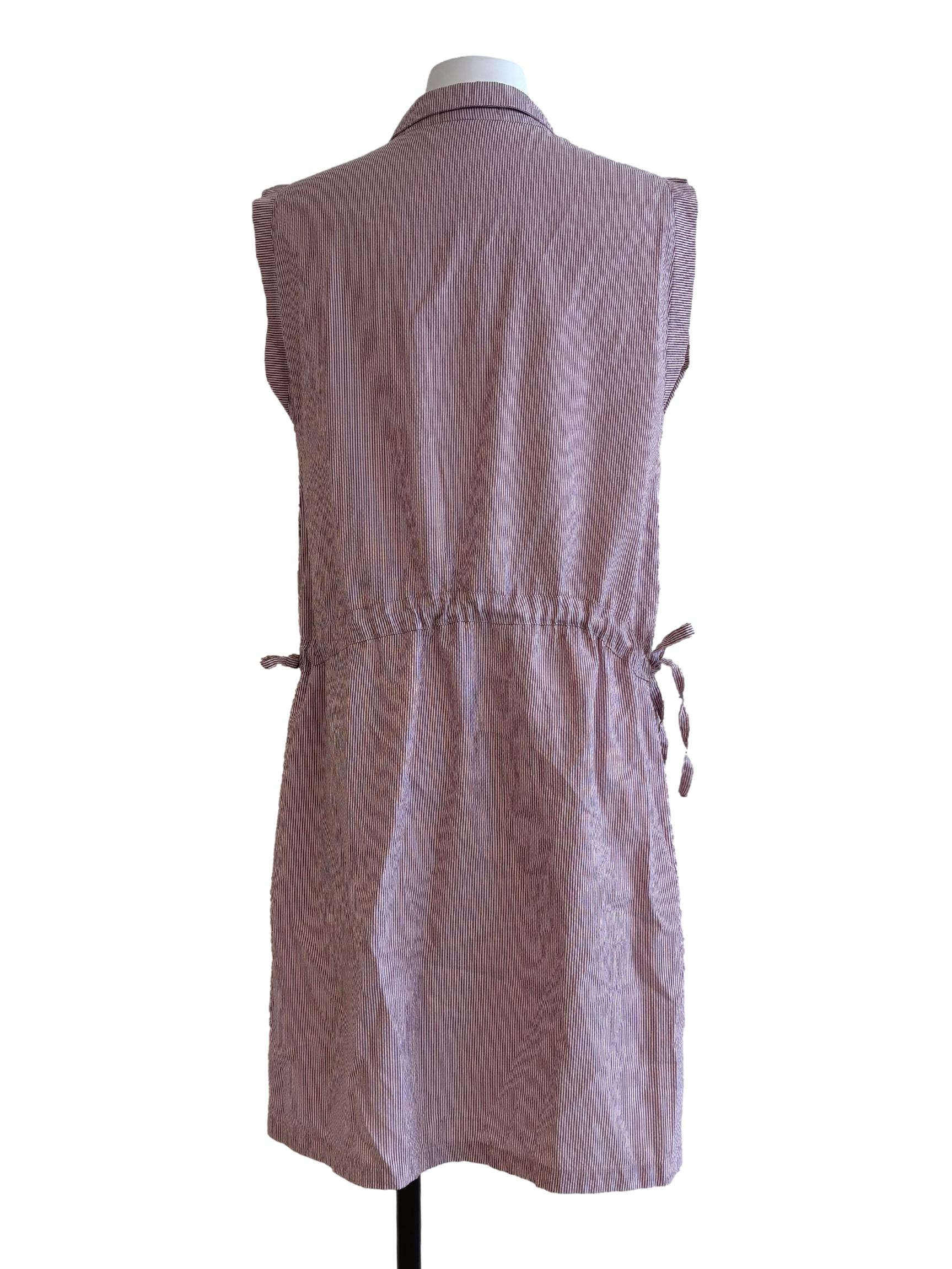 Orchid Pink Sleeveless Shirt Dress