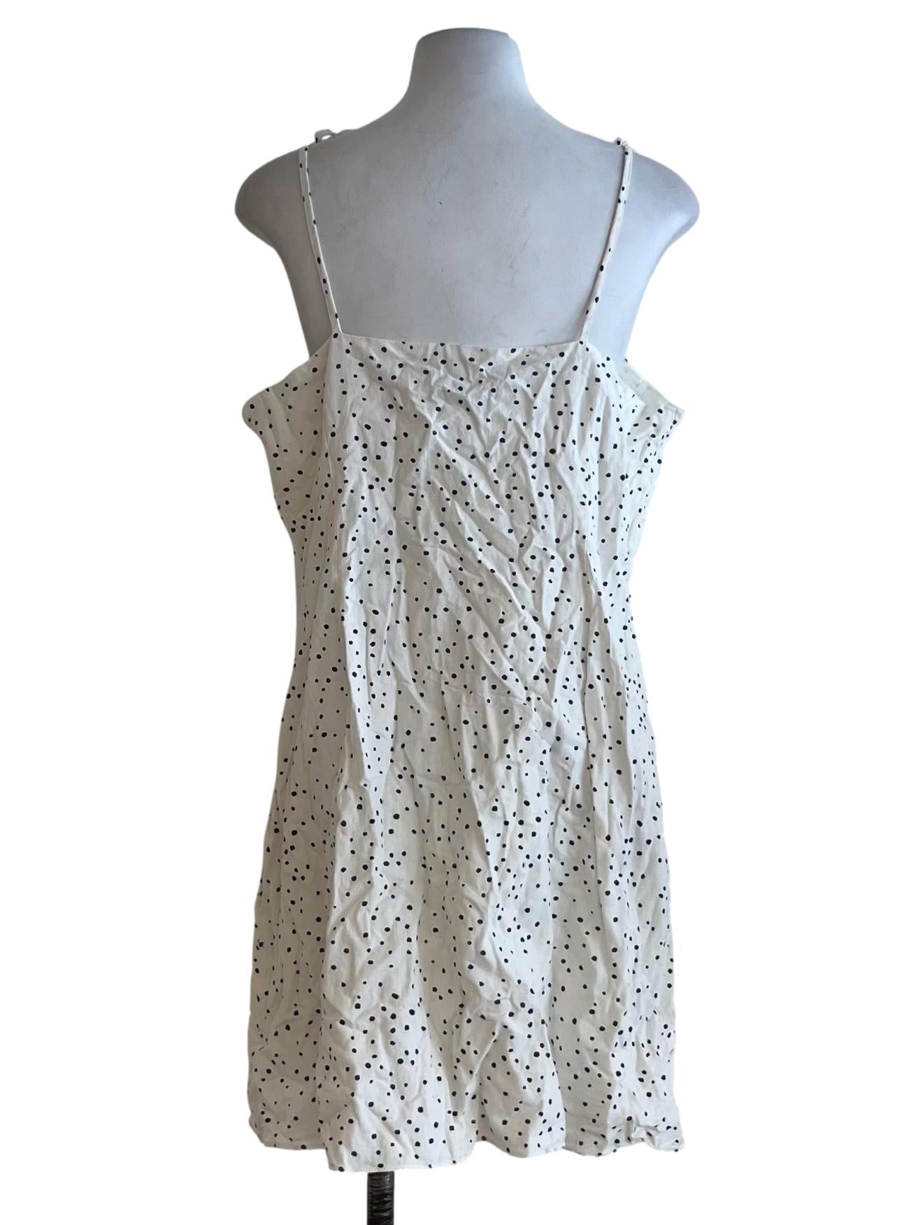 White Polka Dot Sheath Dress