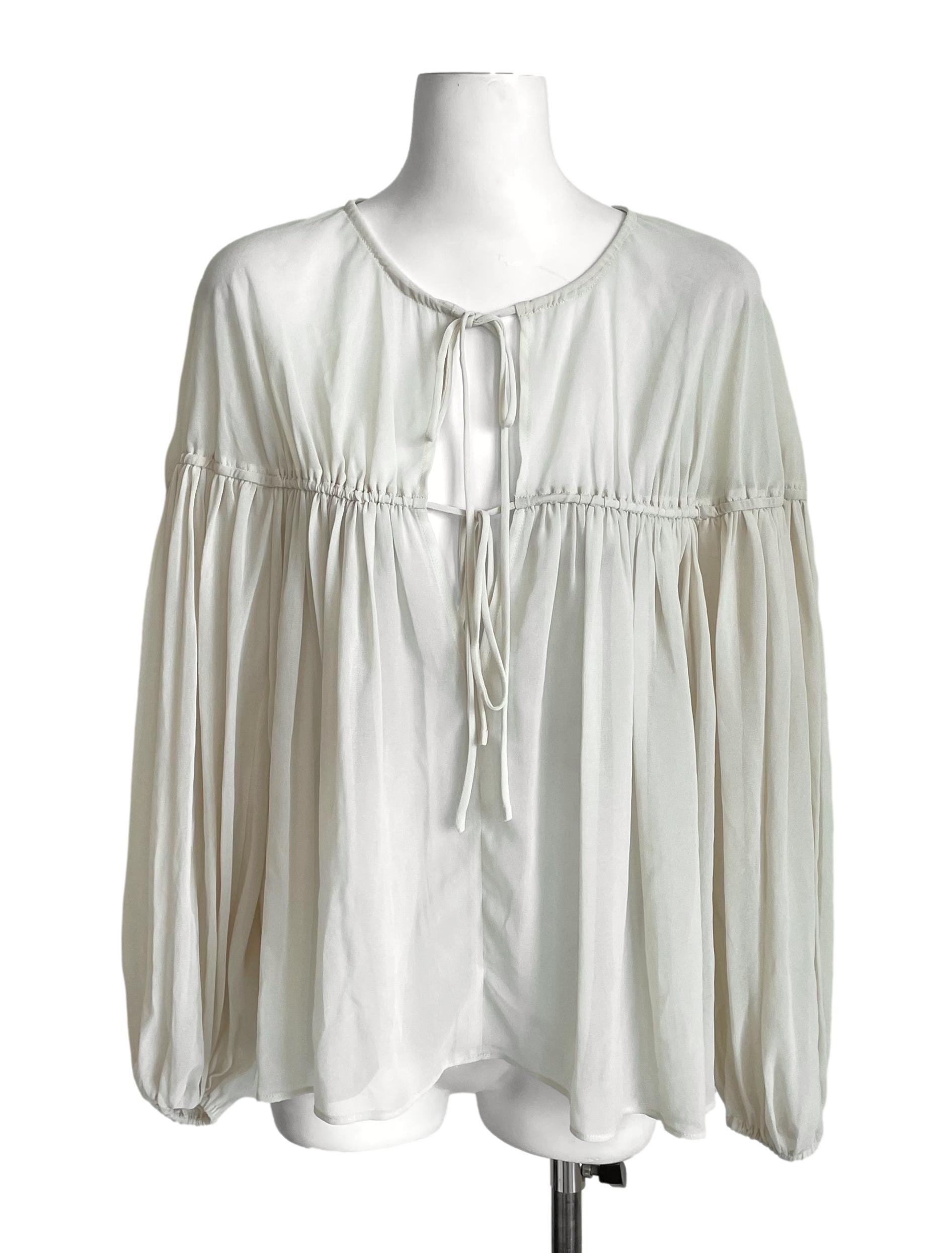 Parchment Draping Petite Chiffon Top LB