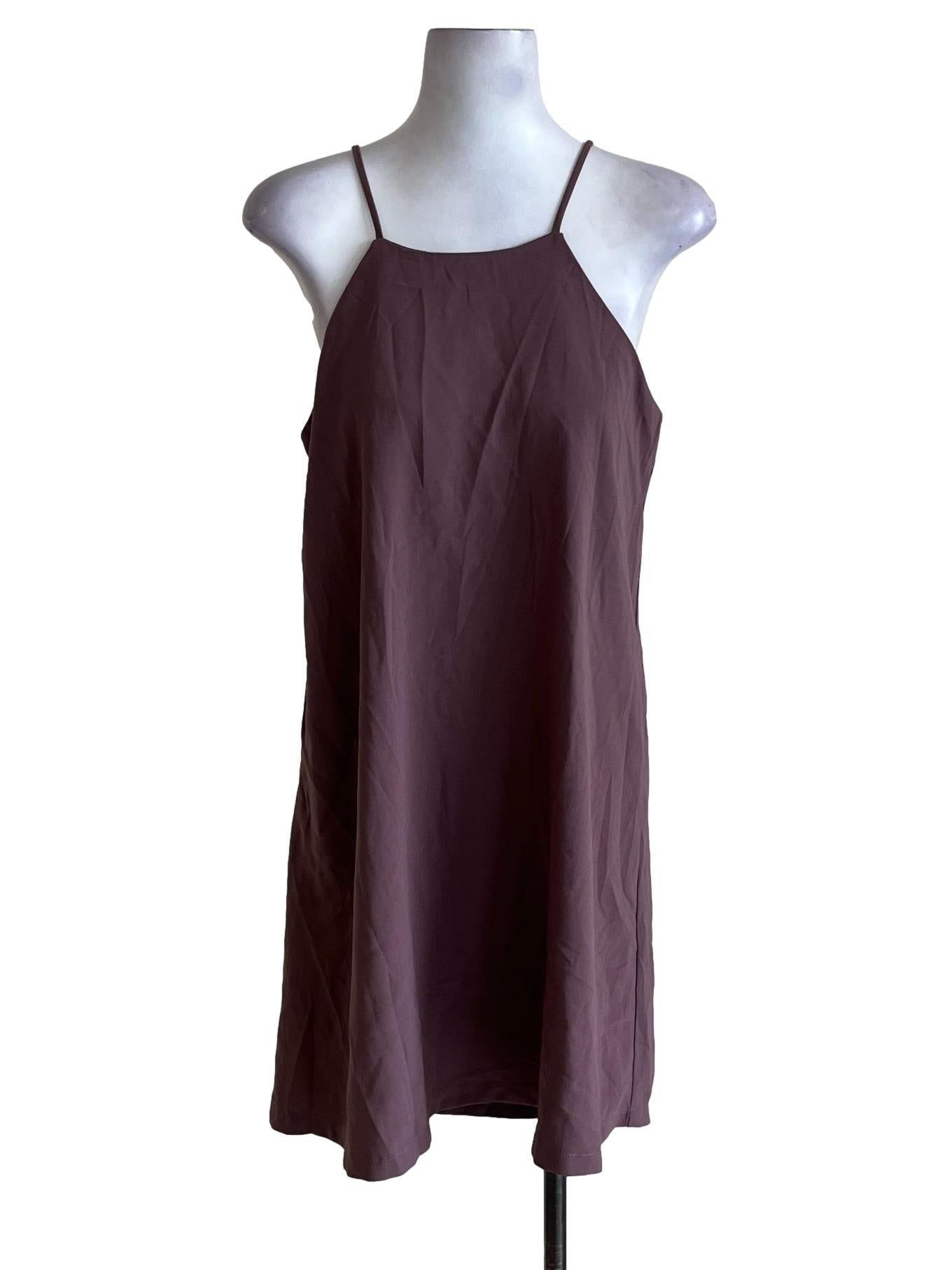Grape Purple Halter Strap Sun Dress
