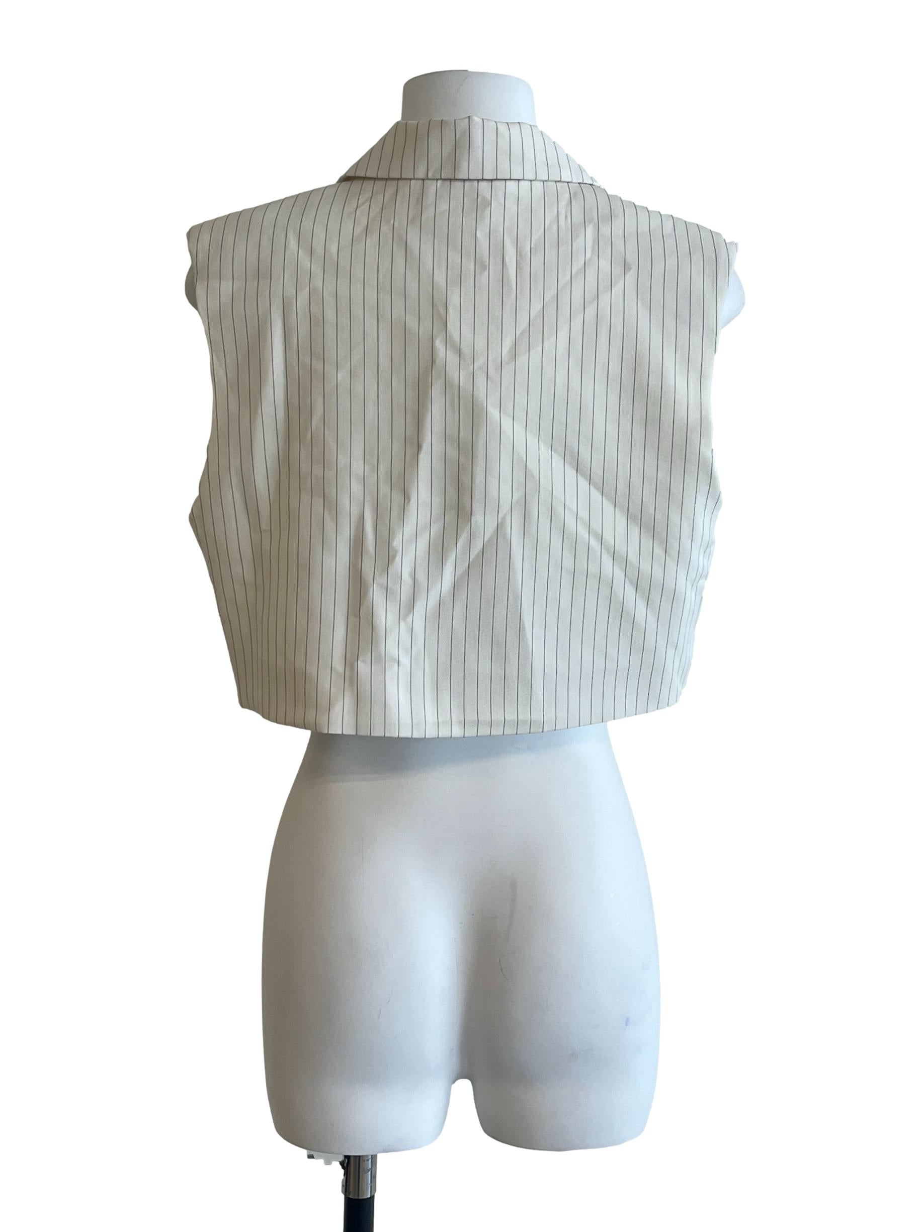 Pearl White V-Neck Sleeveless