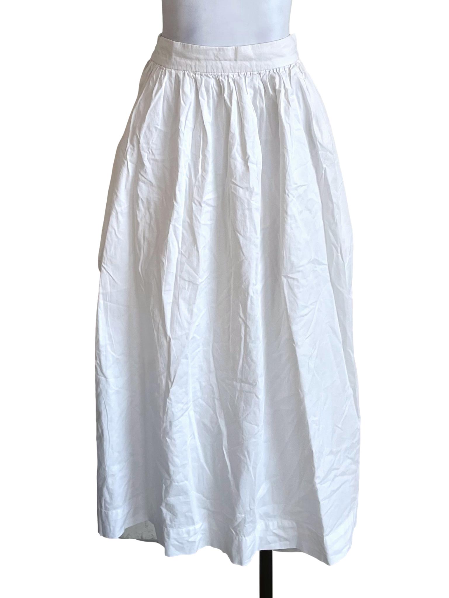 White A-Line Long Skirt LB