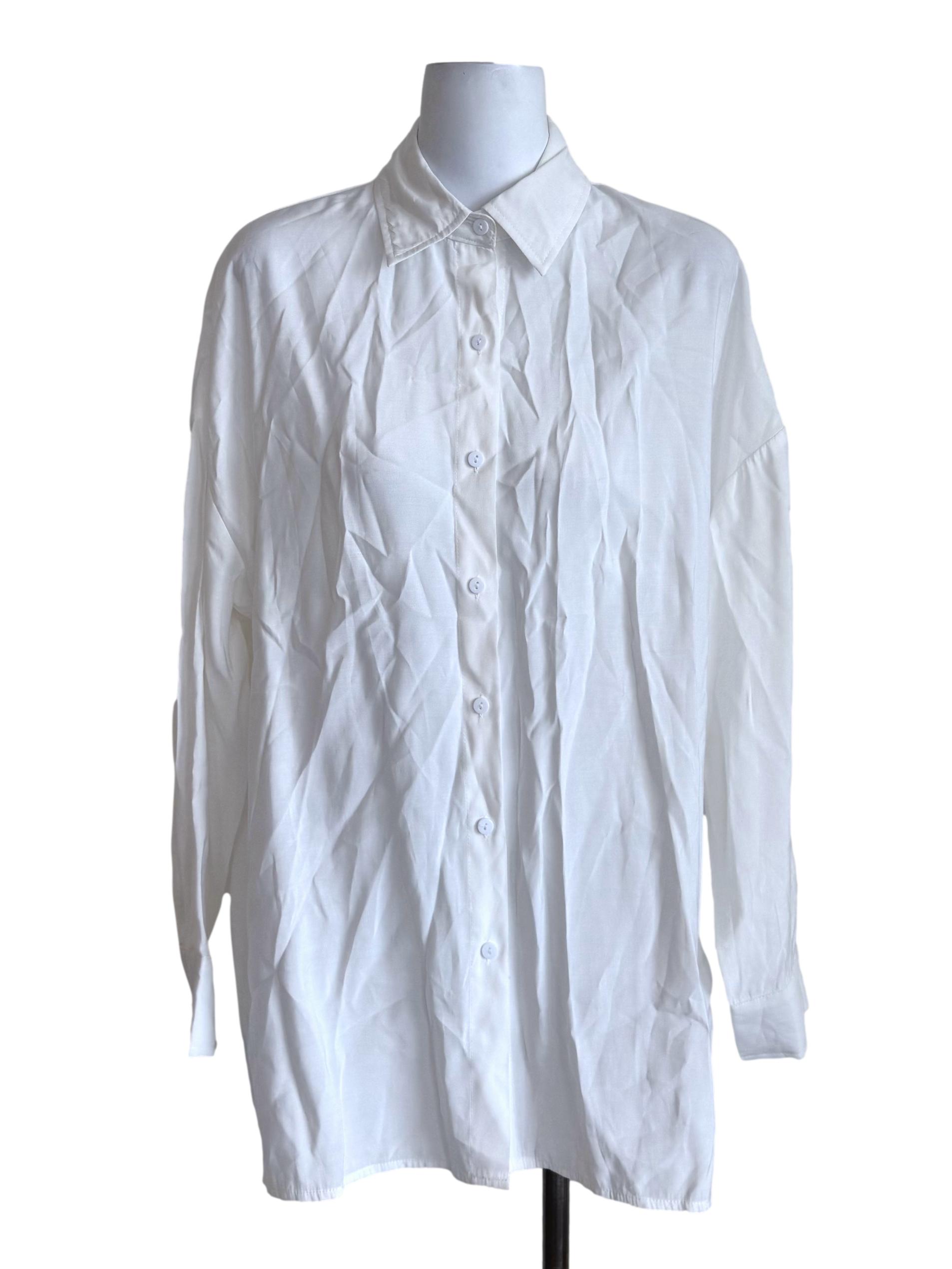 White Oversized Shirt Dress TTR