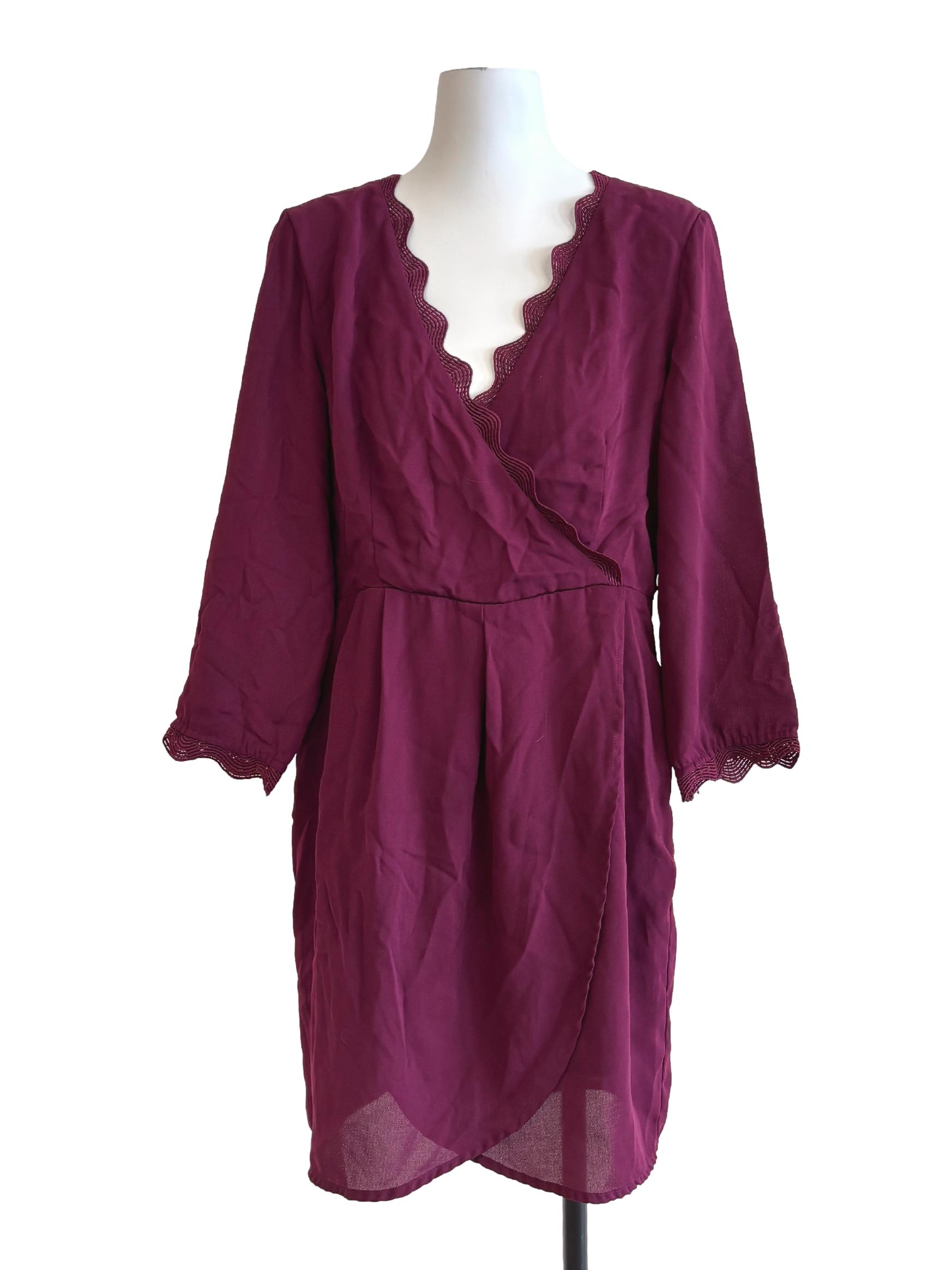 Plum Purple Long Sleeve Dress
