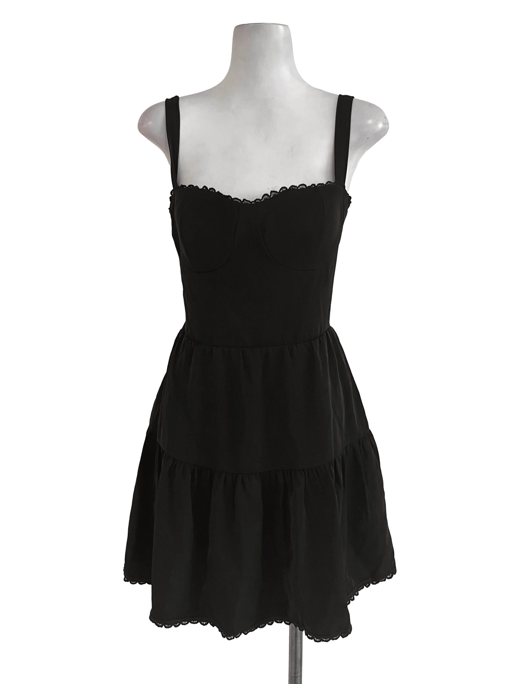 Black Apron Mini Dress