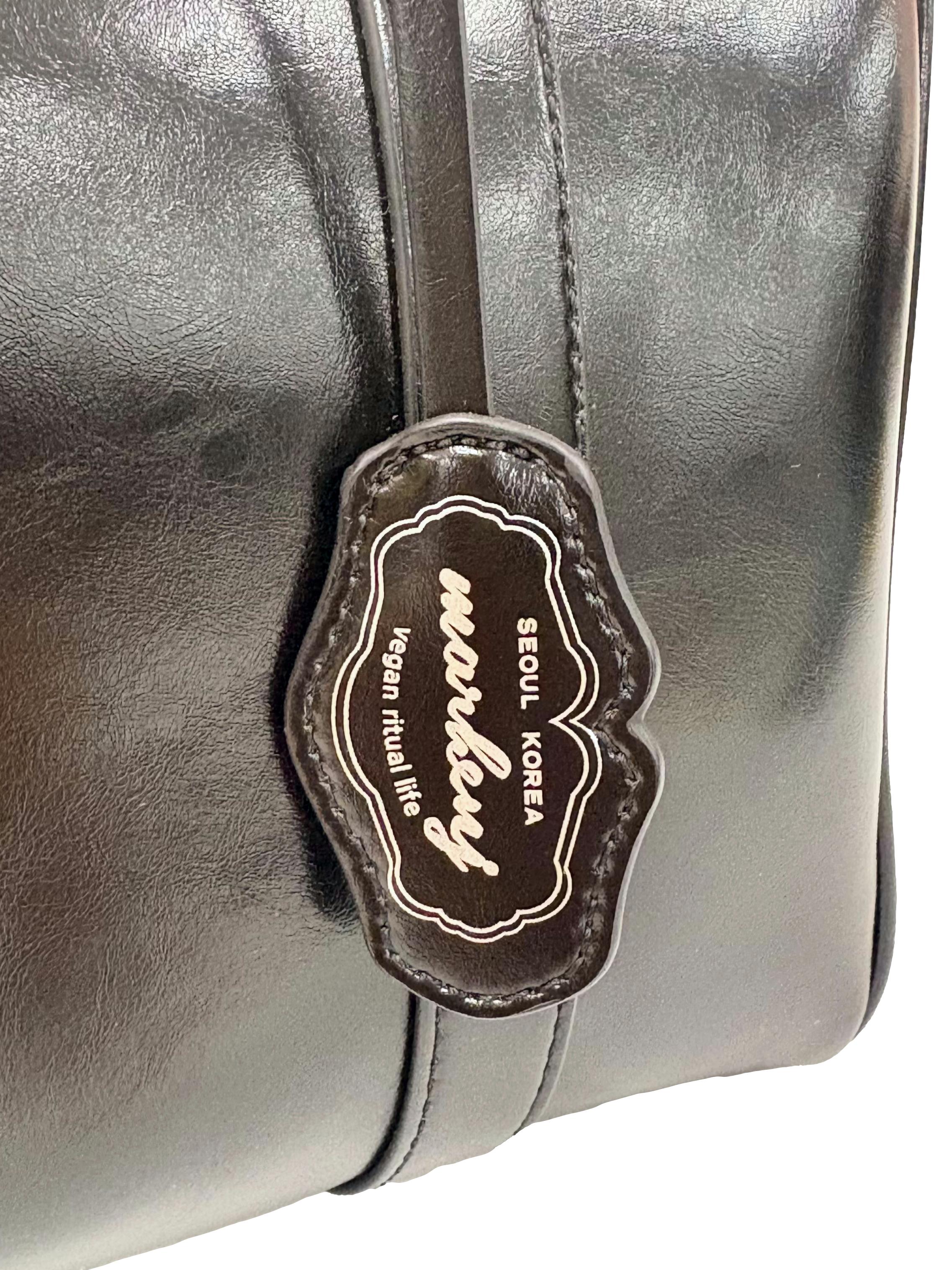 Black Deft Vegan Leather Bag