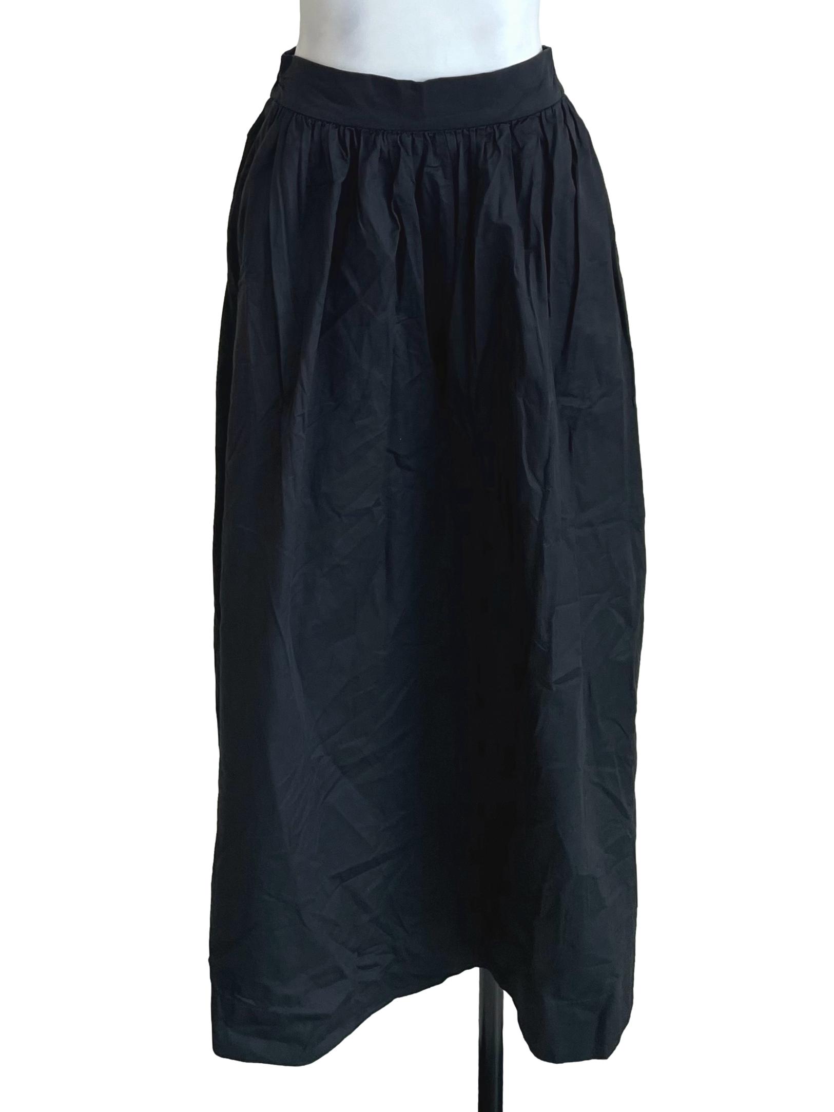 Black A-Line Long Skirt LB