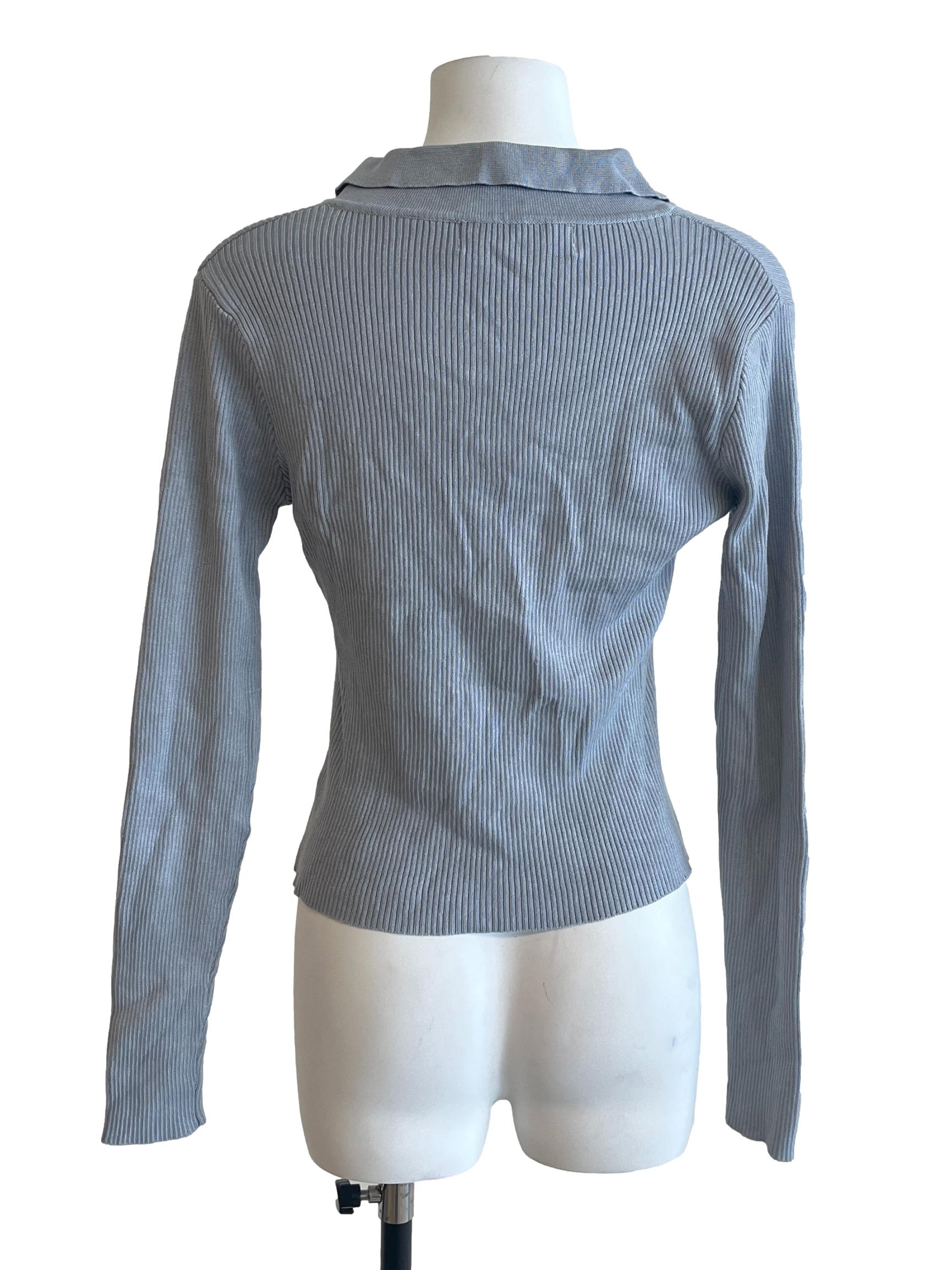 Sapphire Blue V-Neck Top TEM