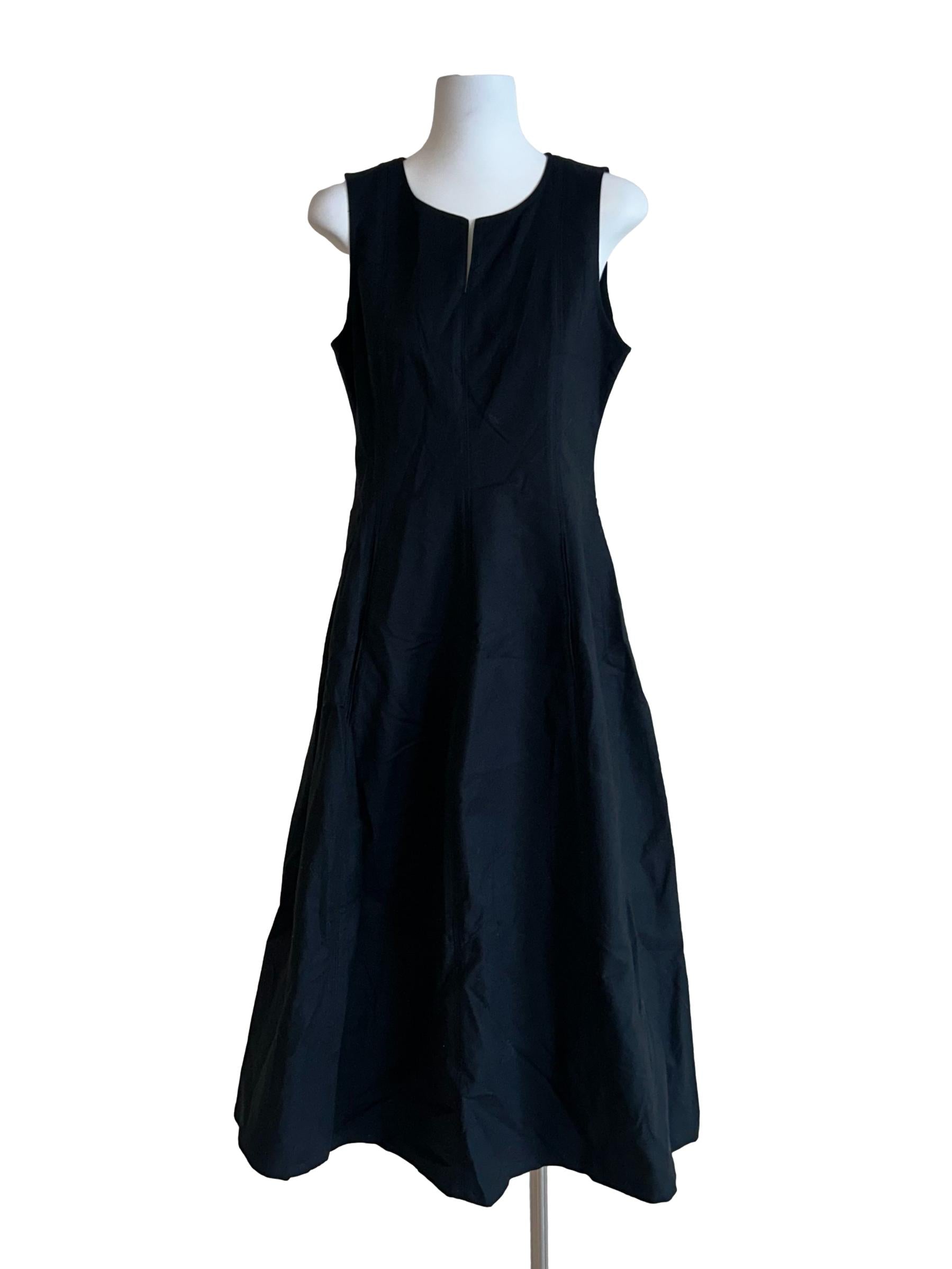 Black Sleeveless Midi Dress