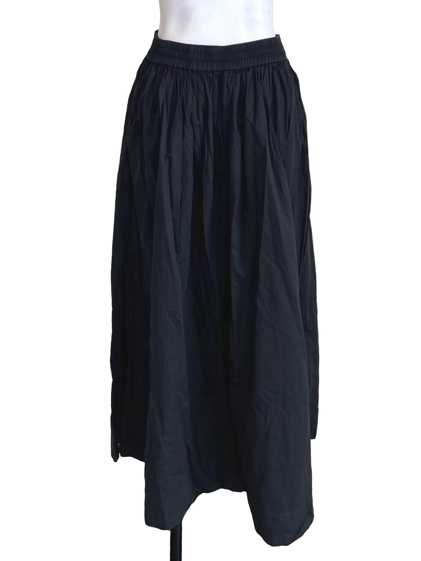Black A-Line Long Skirt LB