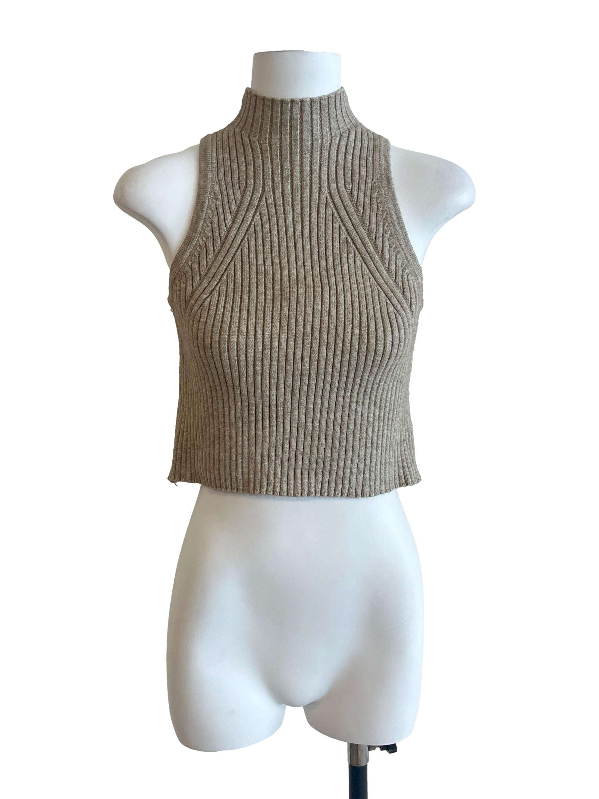Tortilla Brown High Neck Sleeveless LB