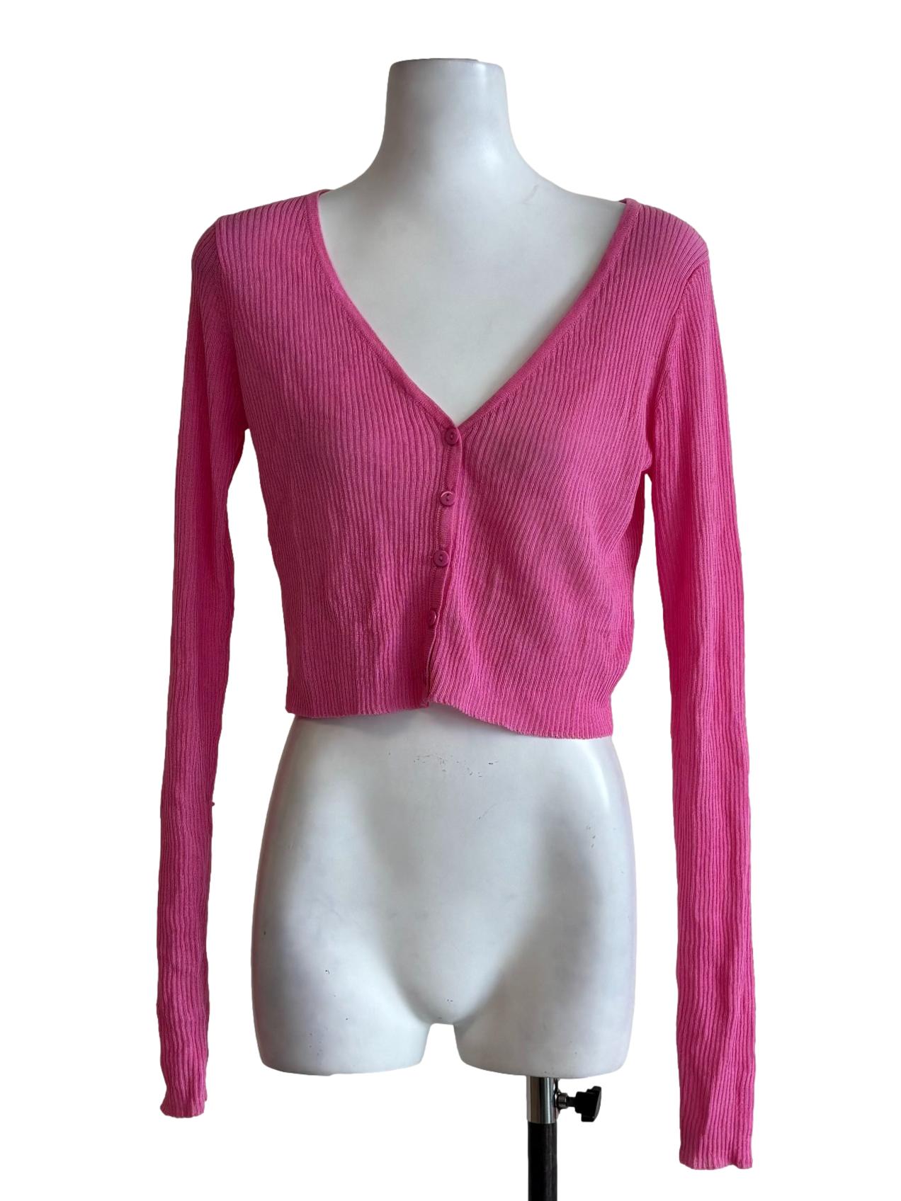 Fuschia Pink Longsleeve Cardigan