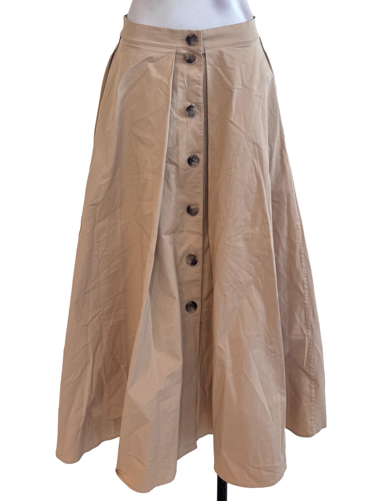 Tortilla Brown Buttoned Skirts