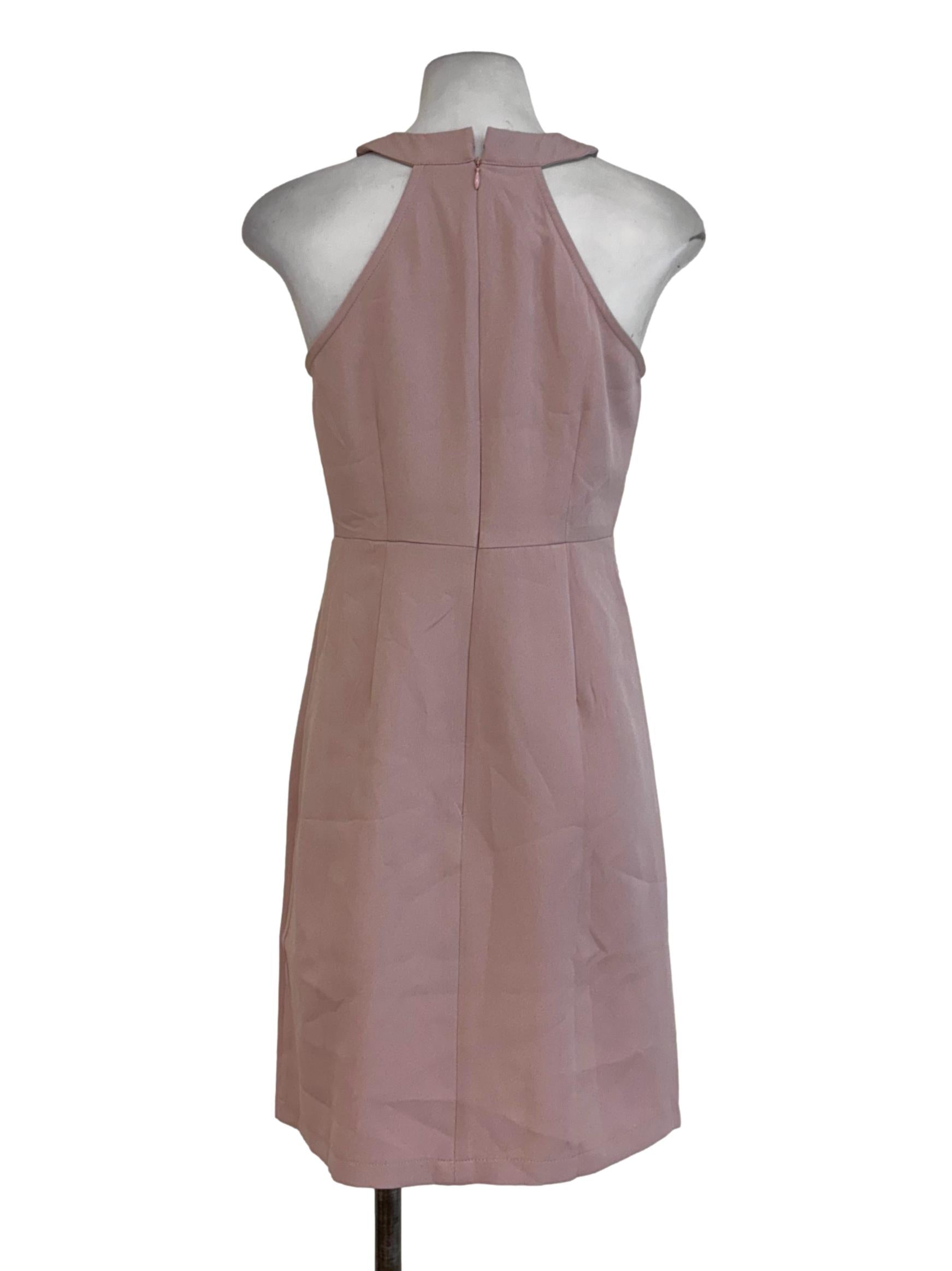 Lemonade Pink A-Line Halter Dress