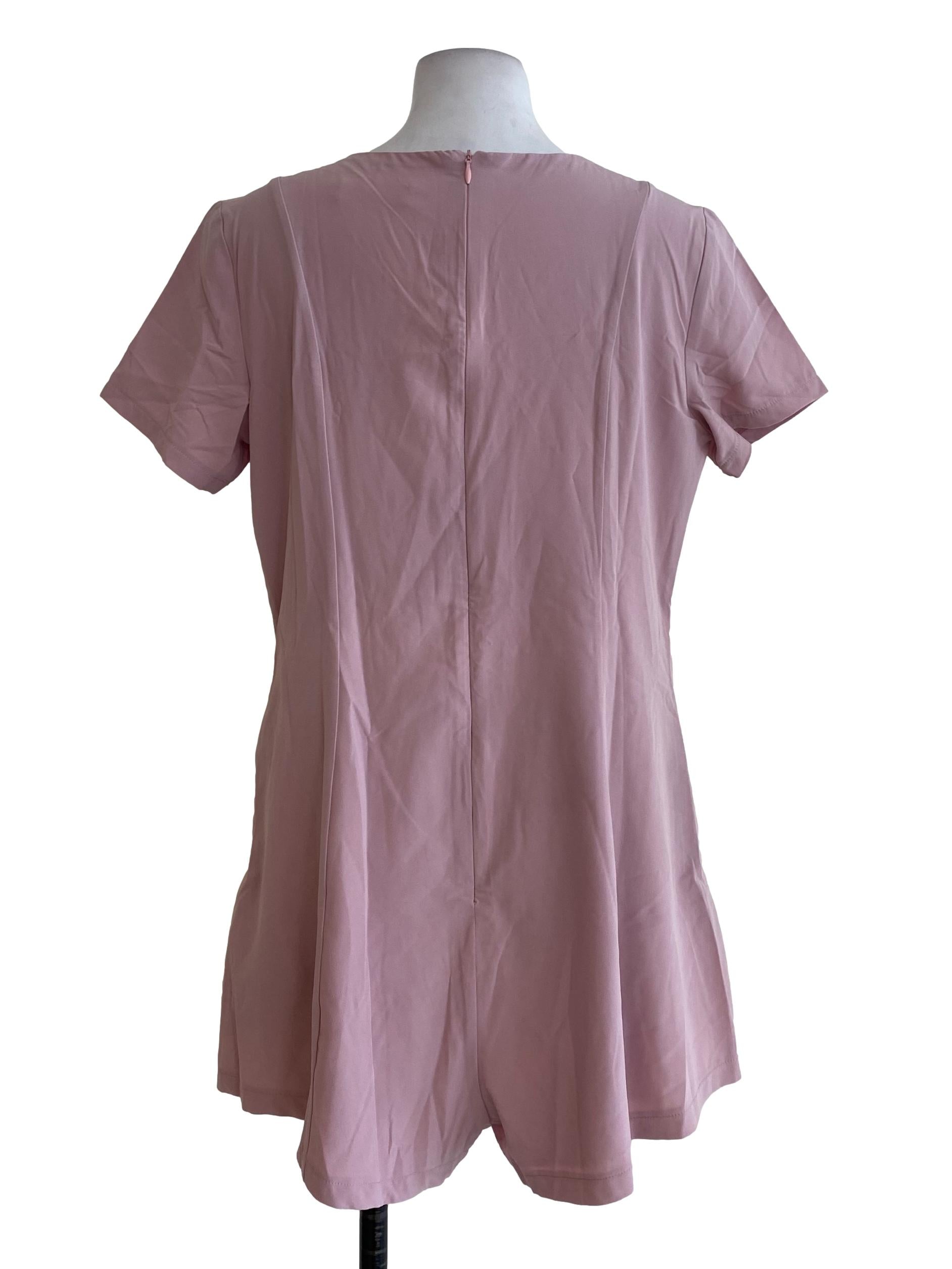 Pink V Neck Rompers