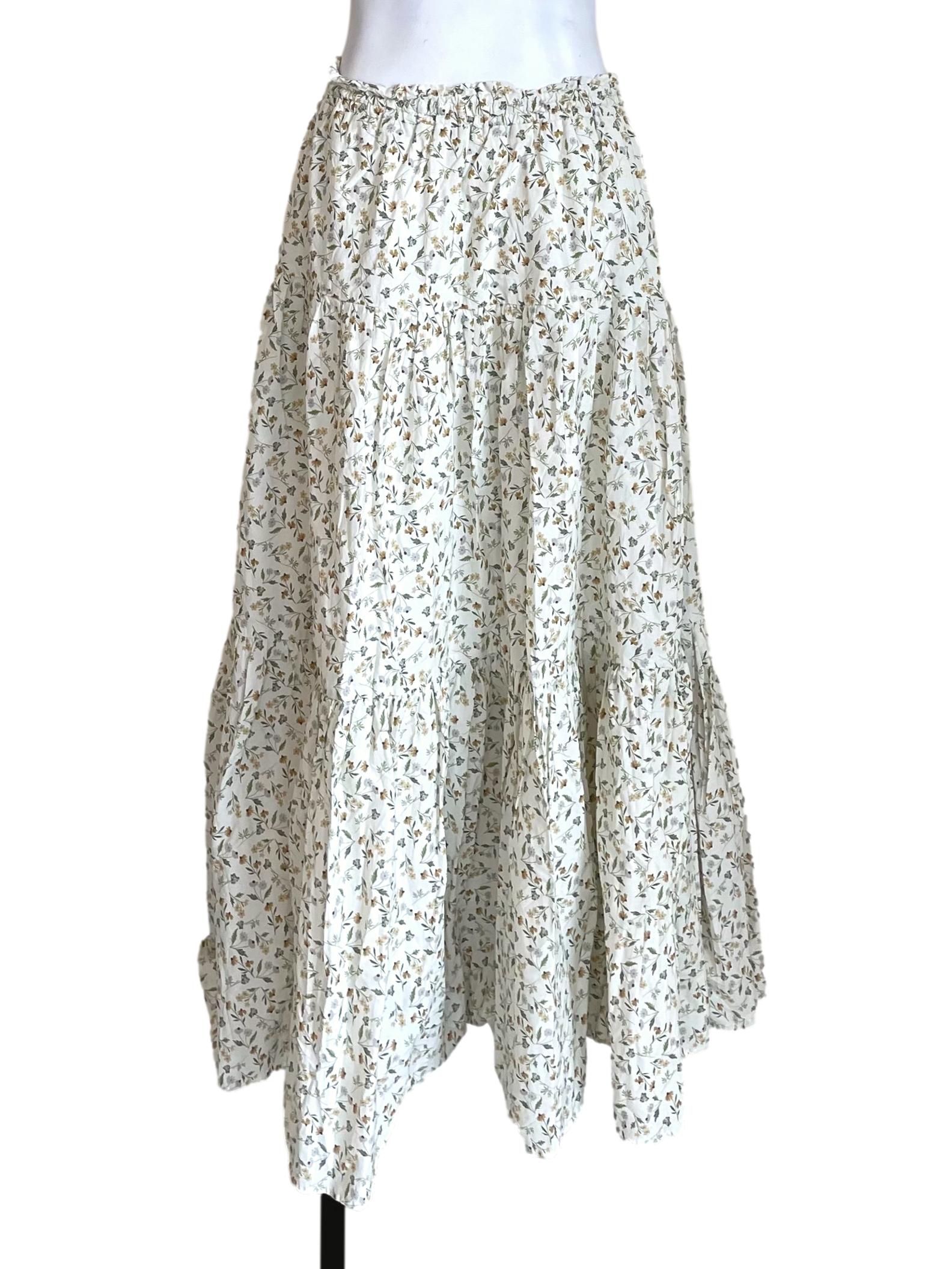 Pearl Floral Tiered Skirt