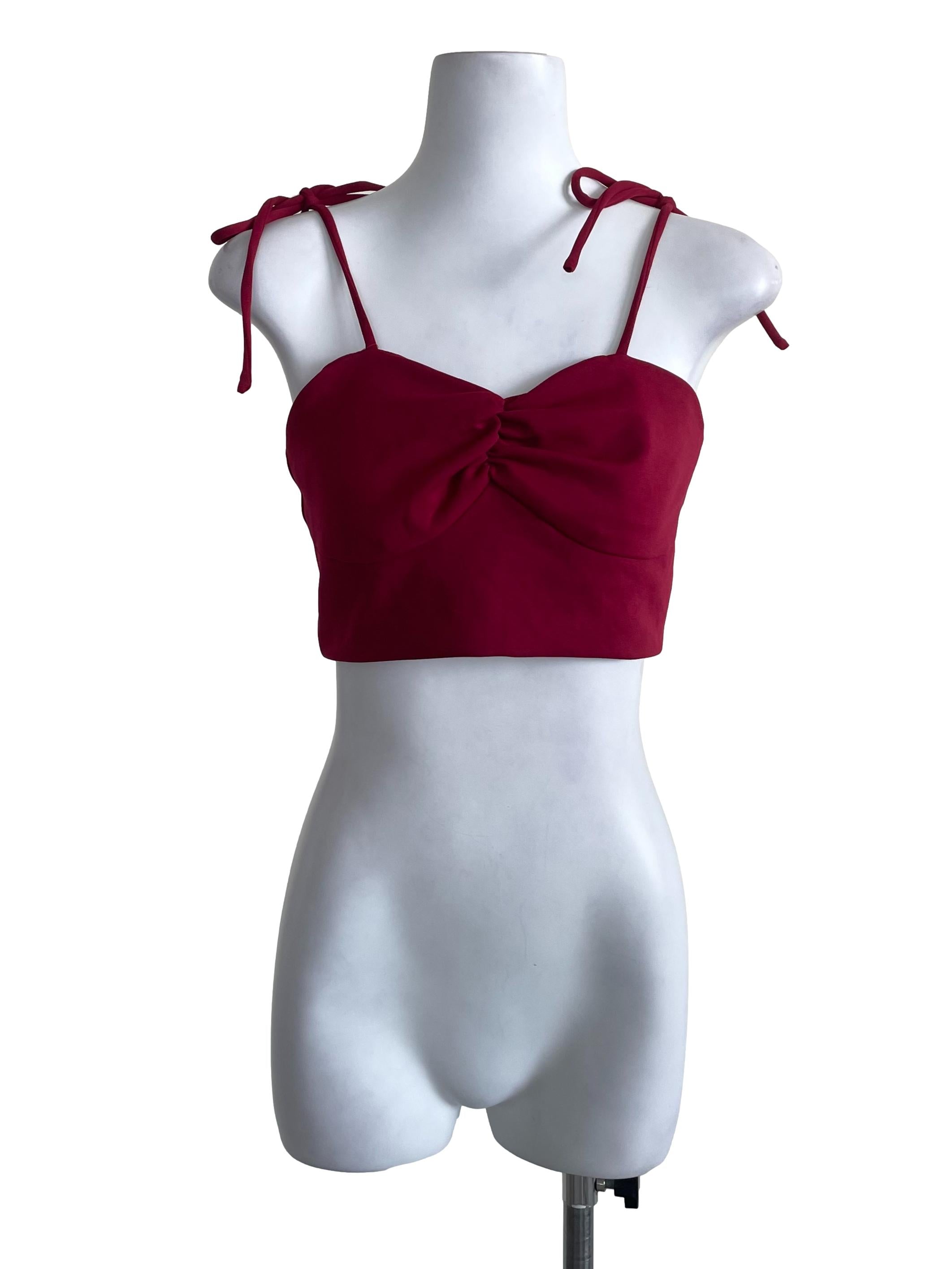 Berry Red Sweetheart Tube Top