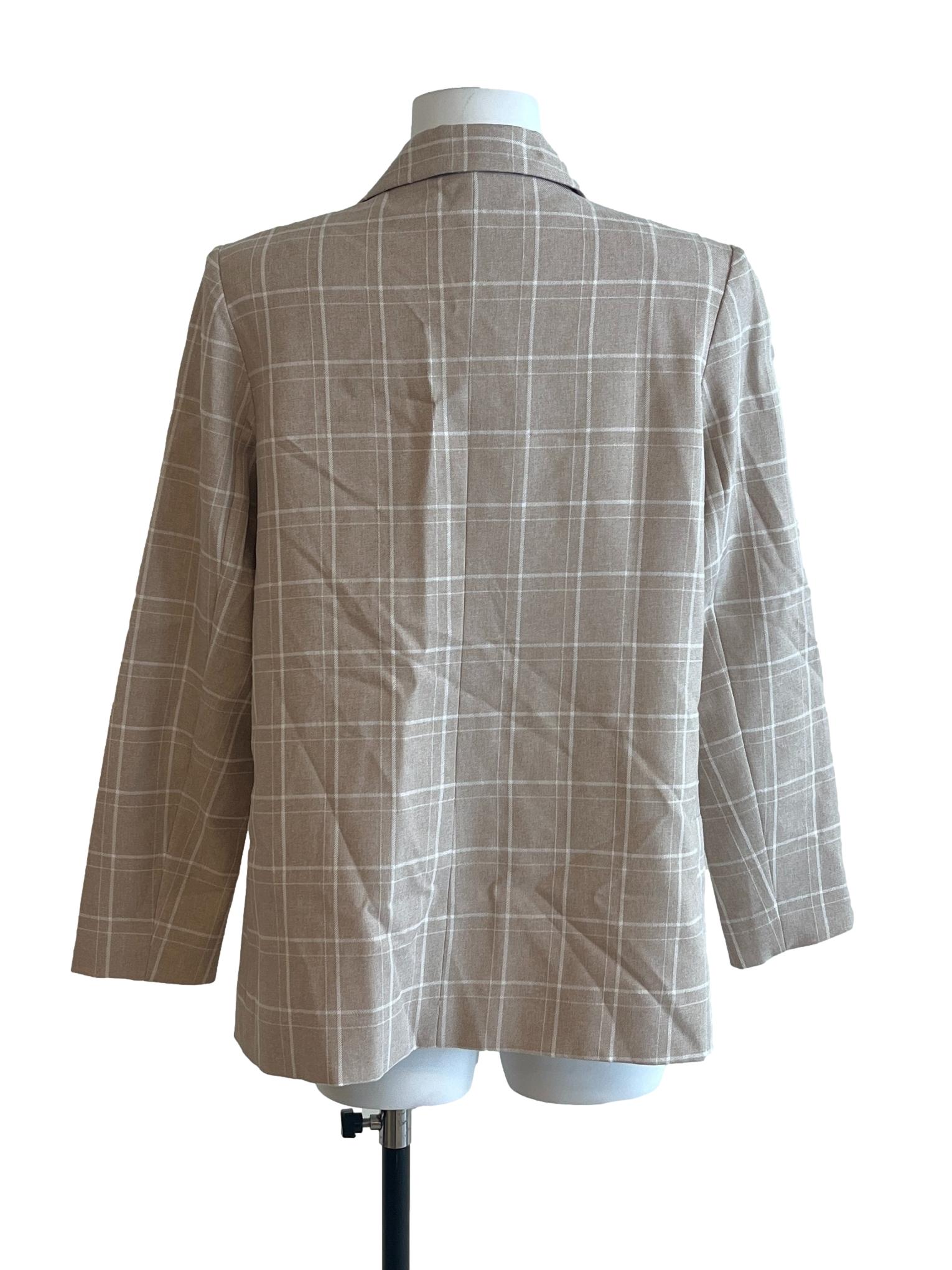 Cream Brown V-Line Blazer LB