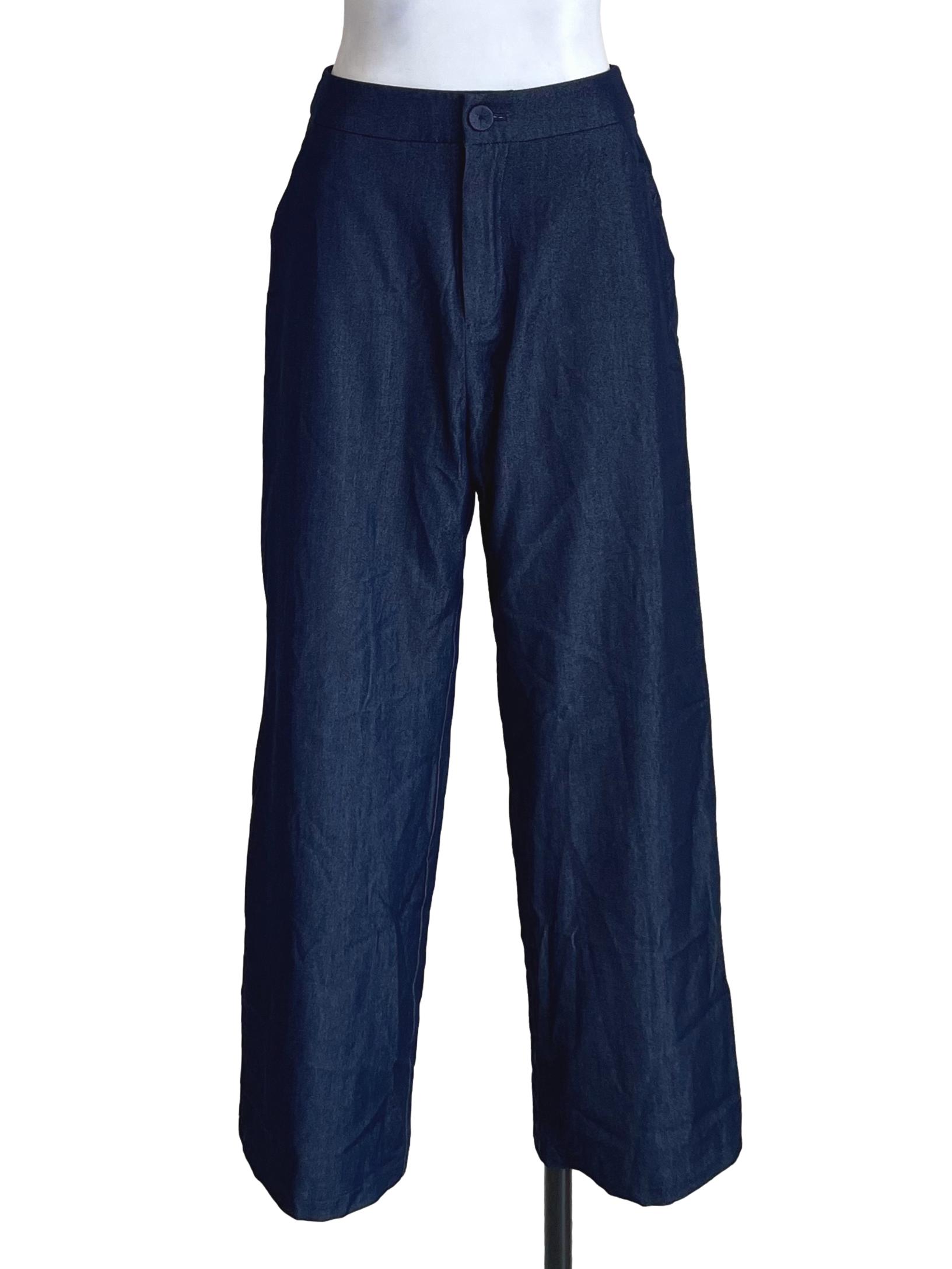 Dark Blue Straight Pants