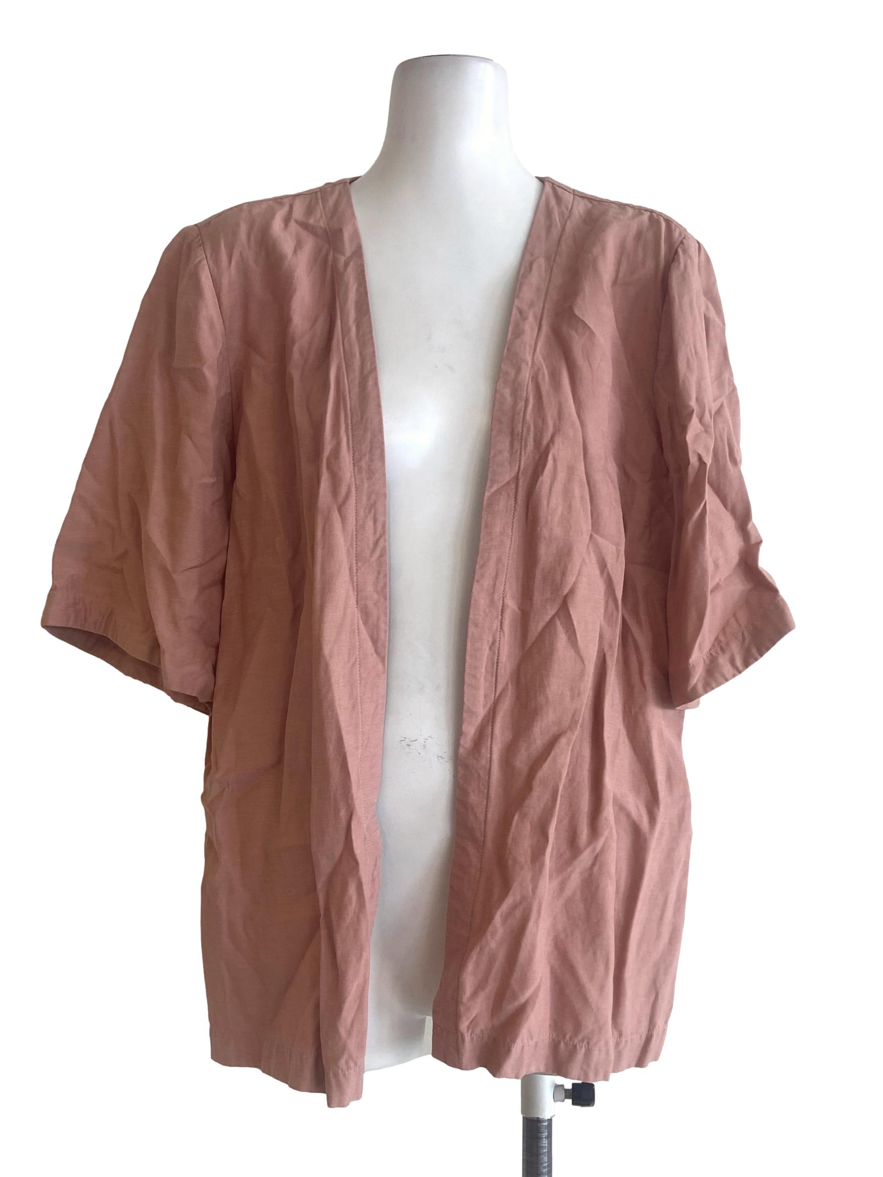 Crepe Pink Twill Cardigan OSN