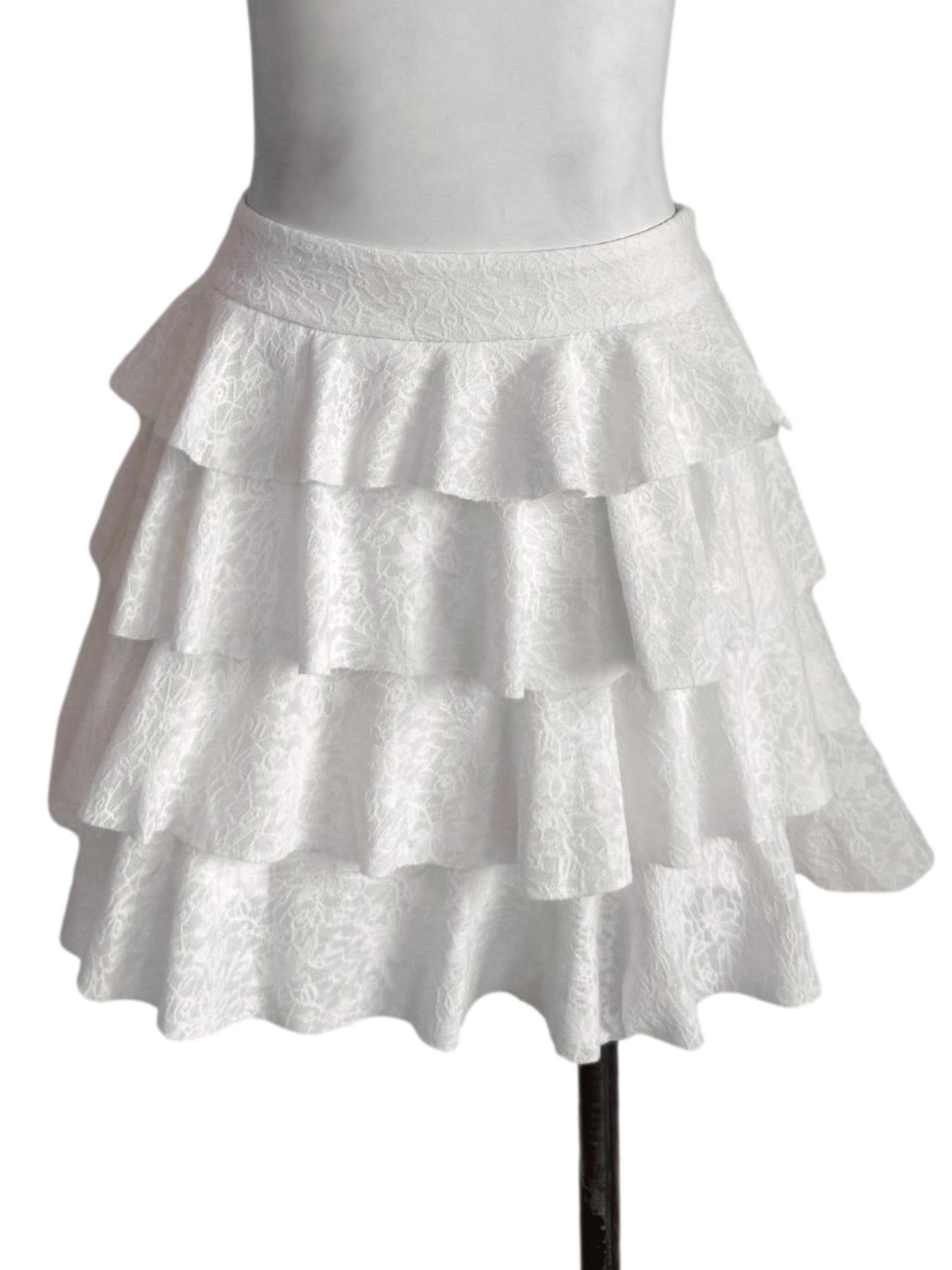 White Lacey Layer Skirt