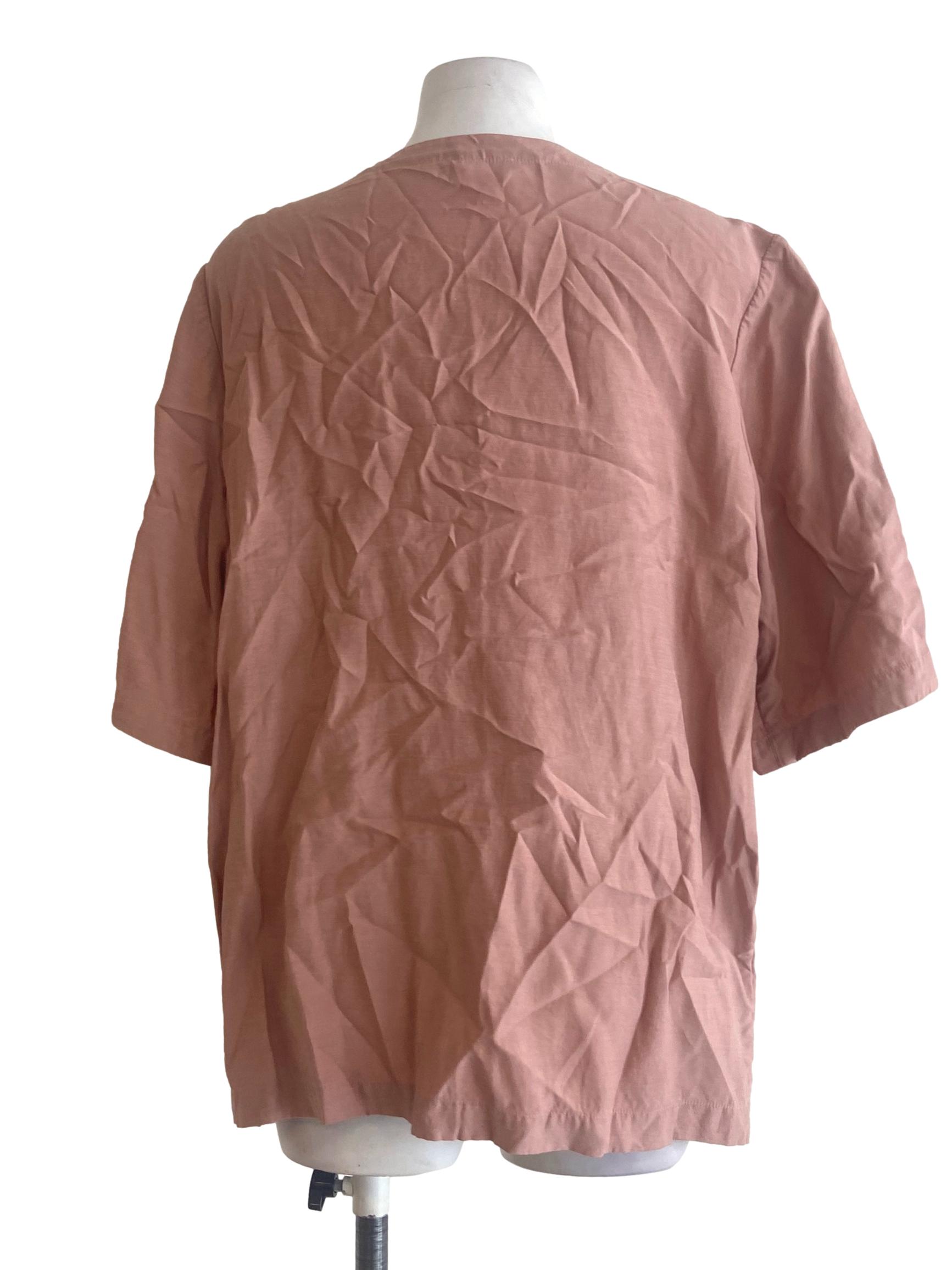 Crepe Pink Twill Cardigan OSN