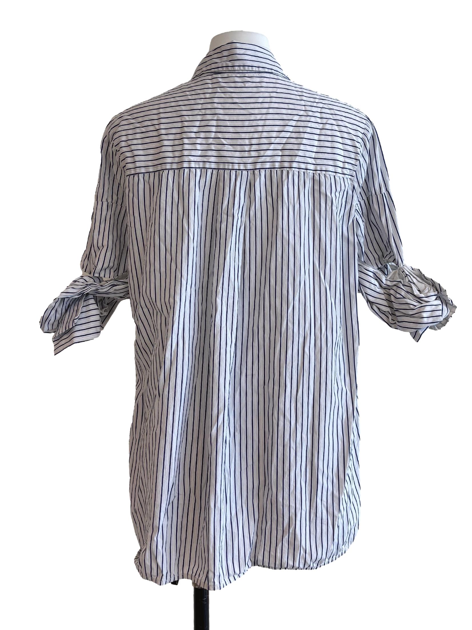 Pure White Striped Shirt
