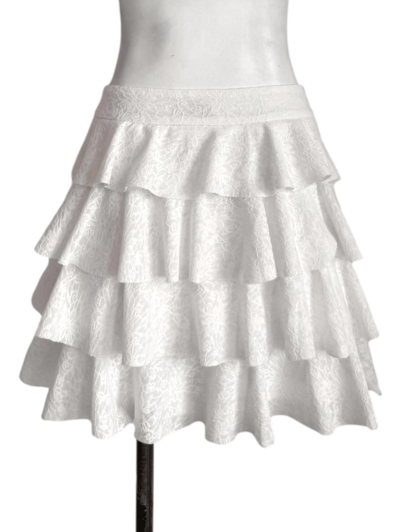 White Lacey Layer Skirt