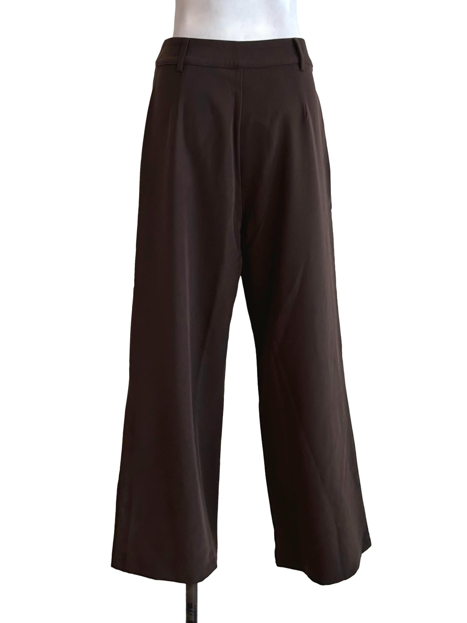 Pecan Brown Straight Cut Pants