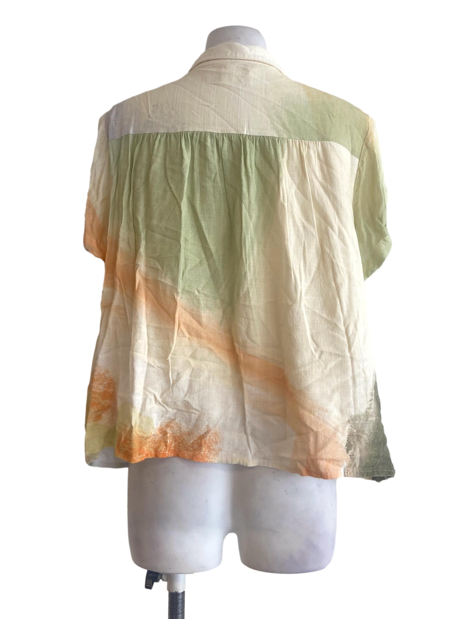 Soleil Gathered Puff-Sleeve Top OSN