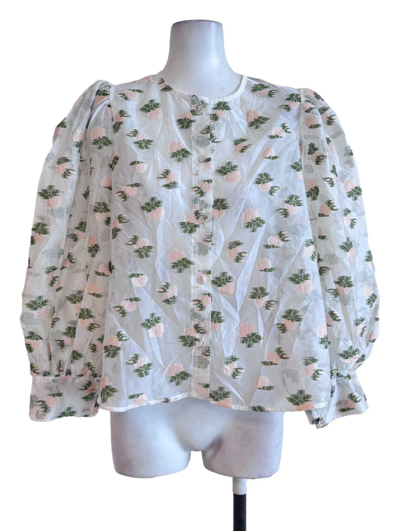 White Floral Top