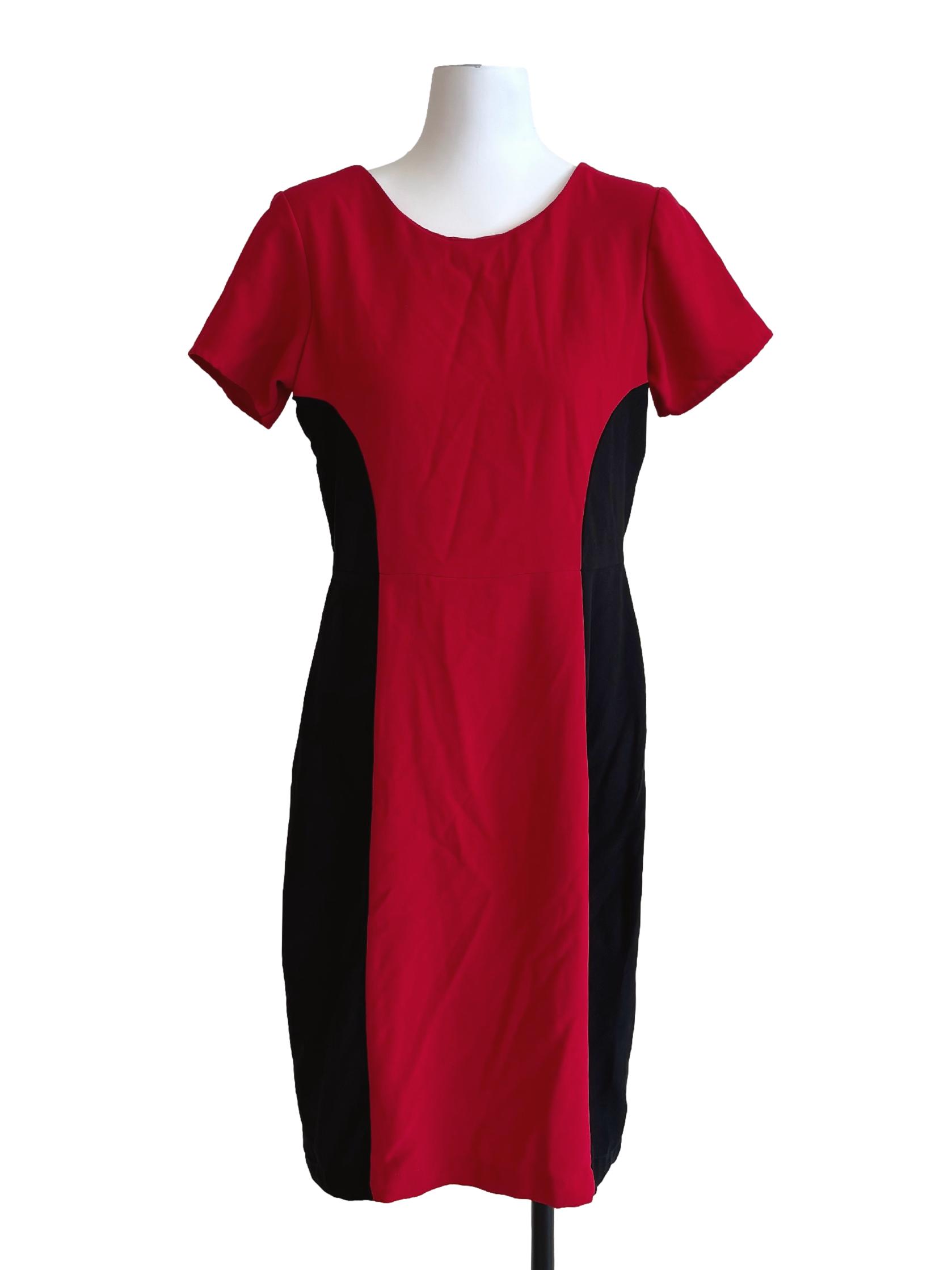 Fire Red Short Sleeve Pencil Dress