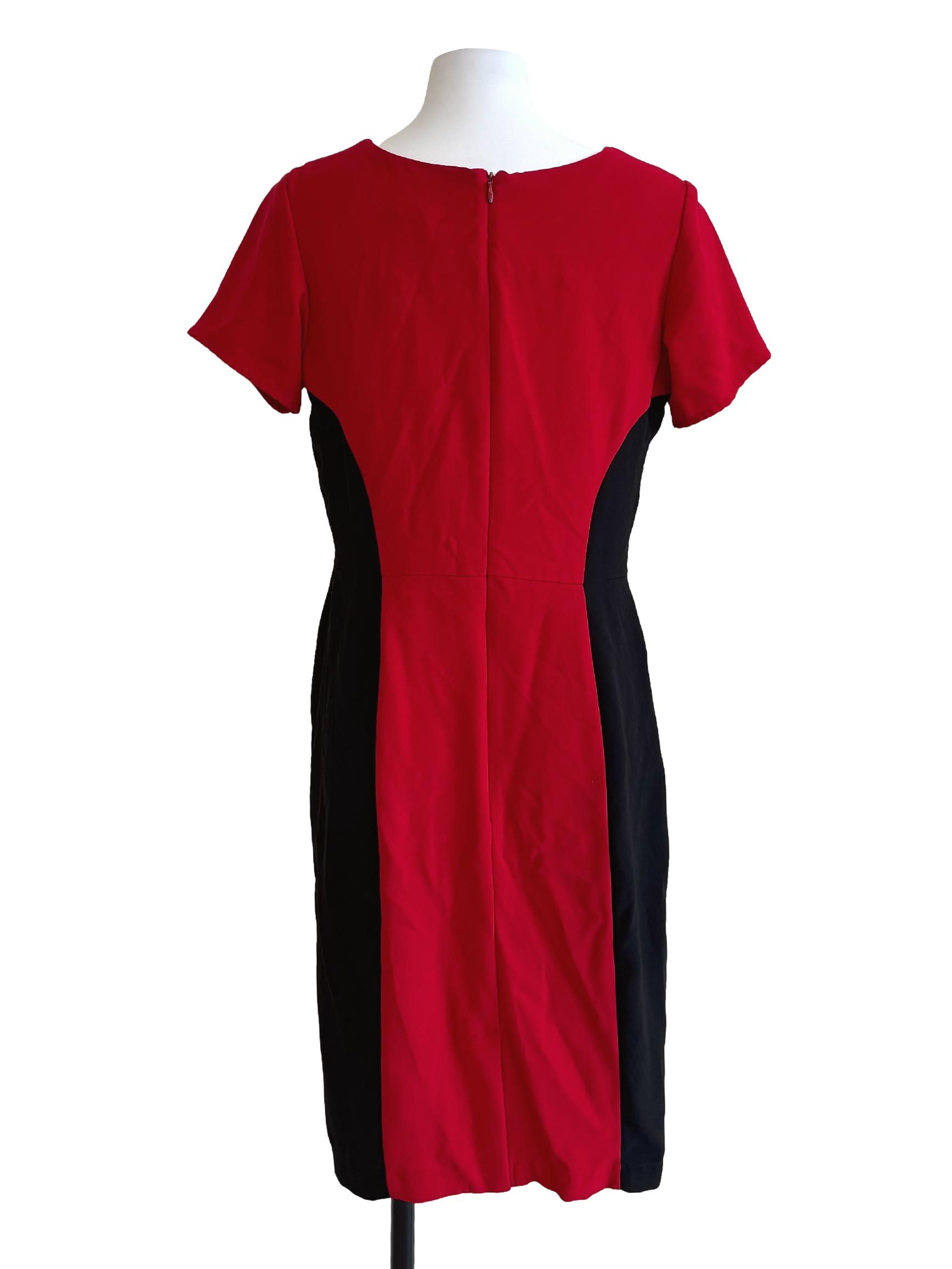 Fire Red Short Sleeve Pencil Dress