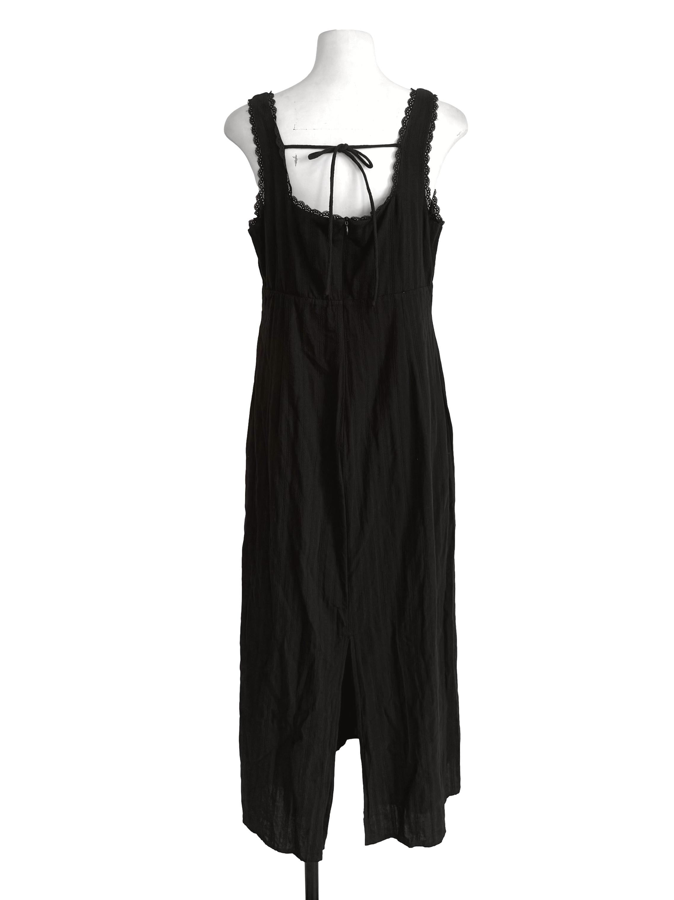Black Lacy Coquette Sheath Dress