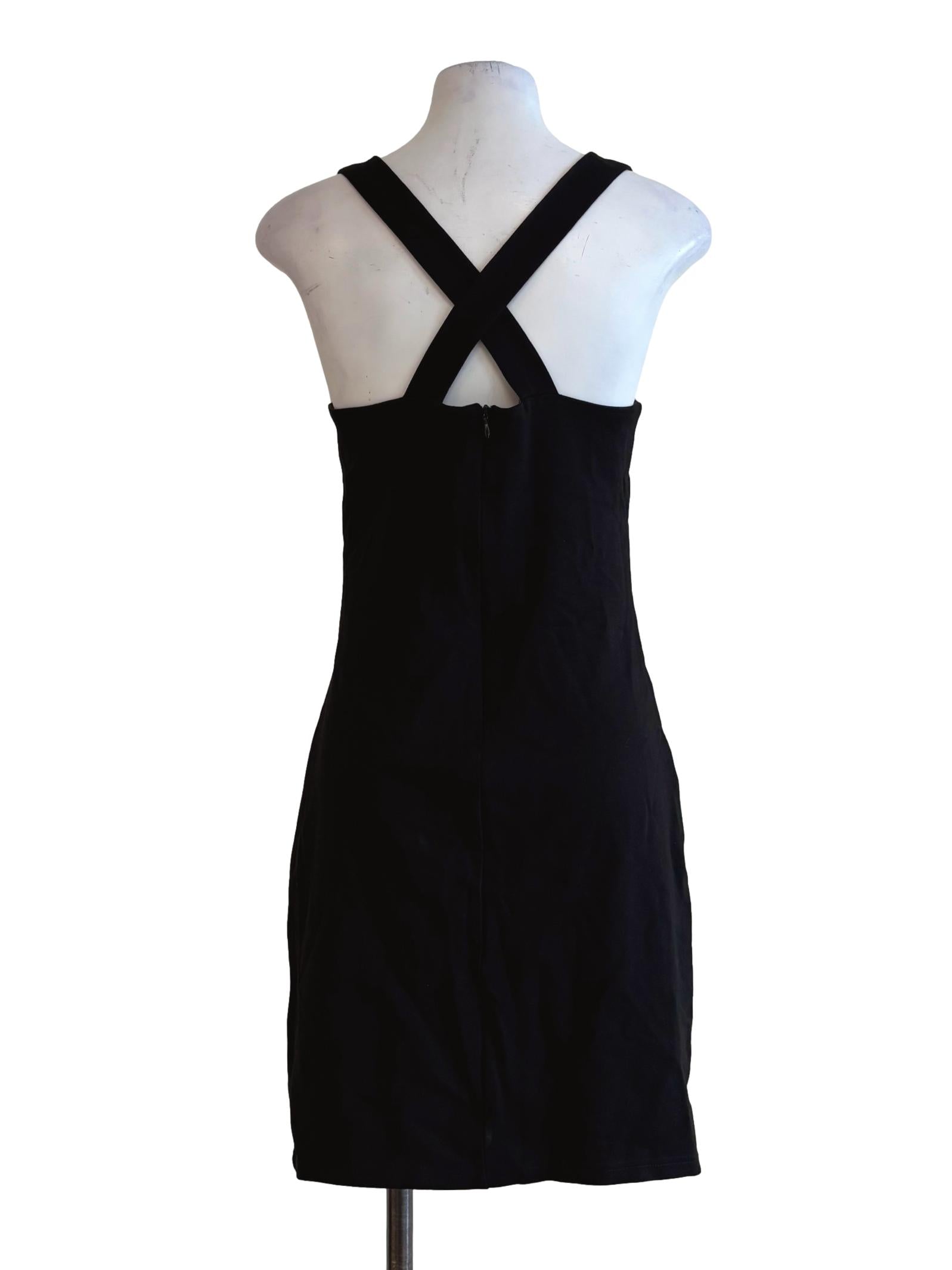 Jet Black Square Neck Bodycon Dress