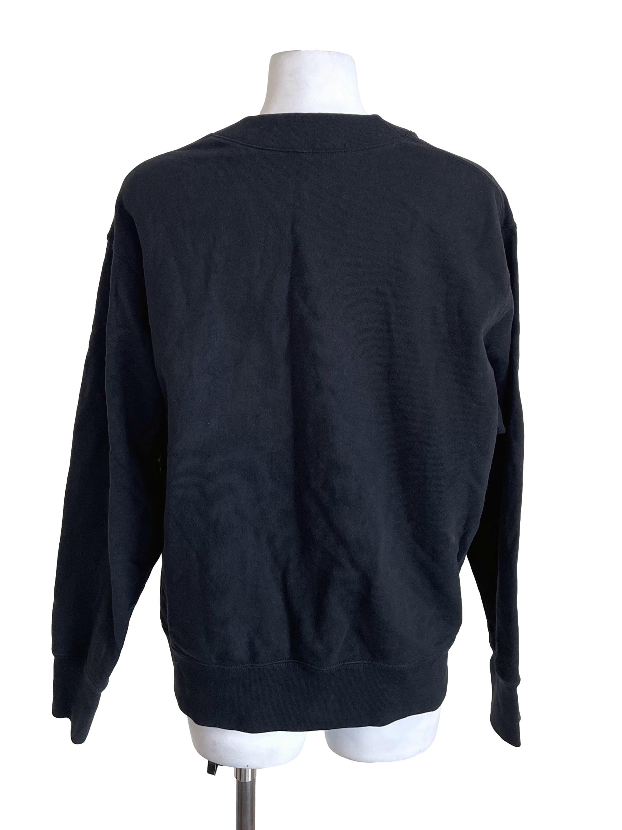 Crow Black V Neck Button Down Jacket