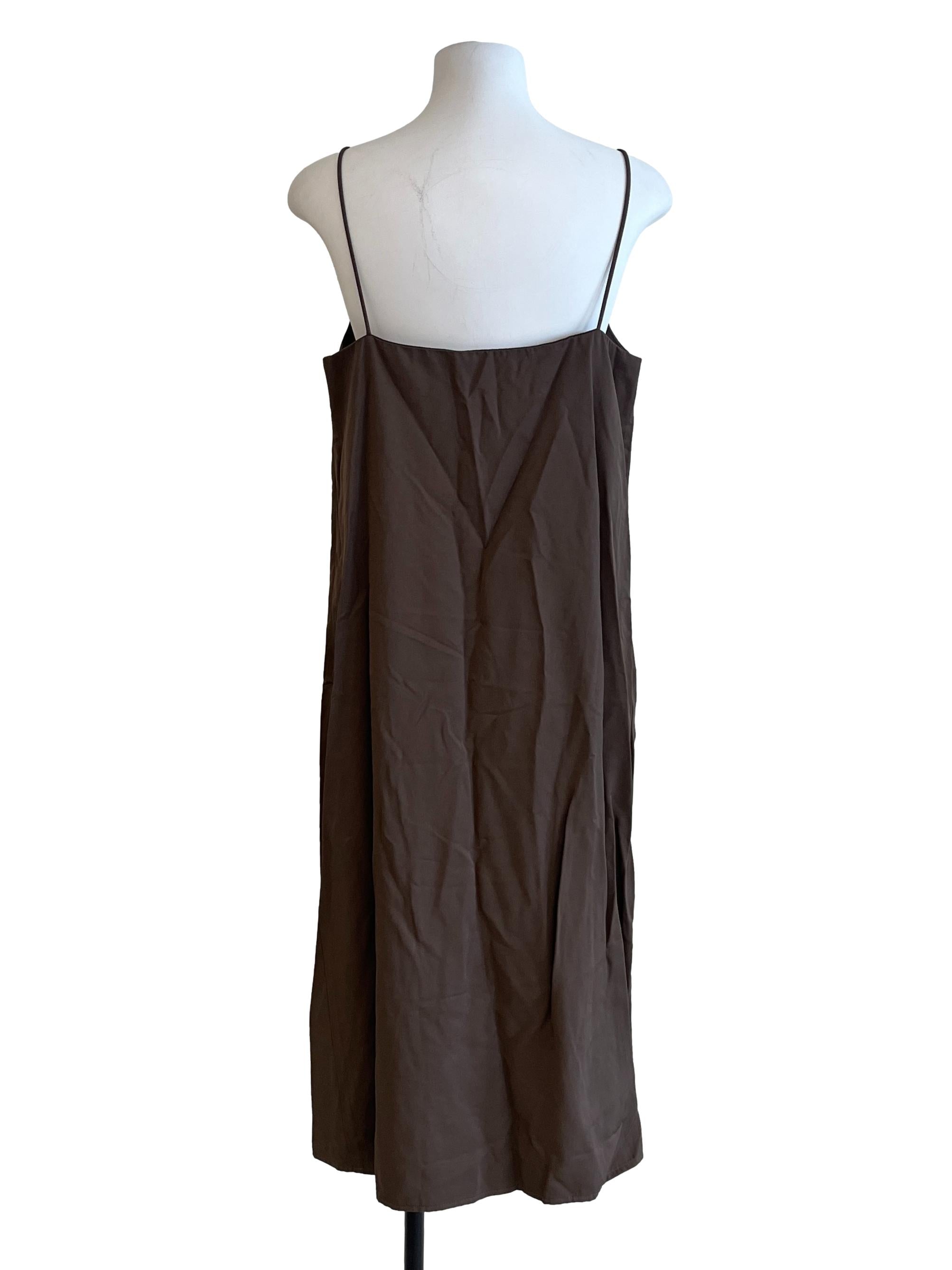 Coffee Brown Spaghetti Strap Dress LB