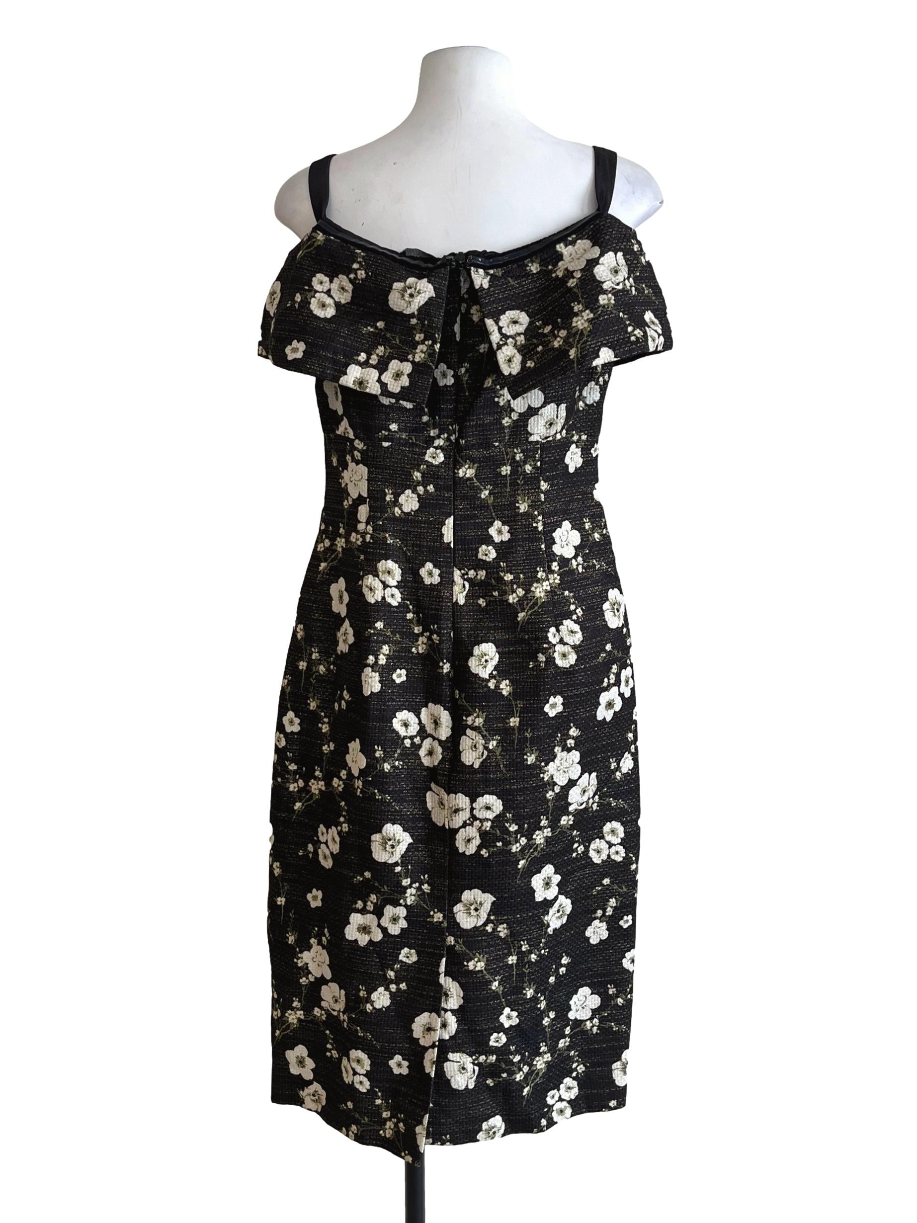 Jade Black Floral Off Shoulder Lace Dress