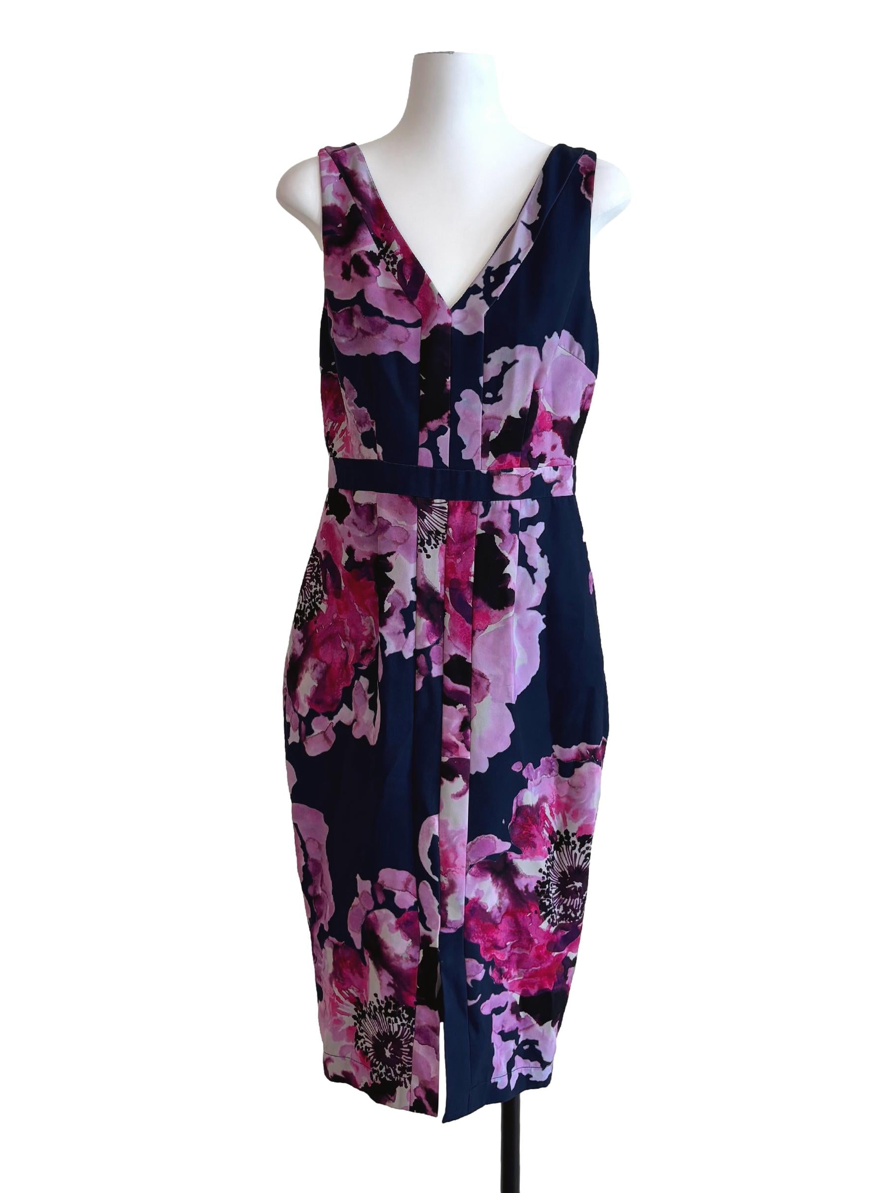 Navy Blue Mulberry Pencil Dress