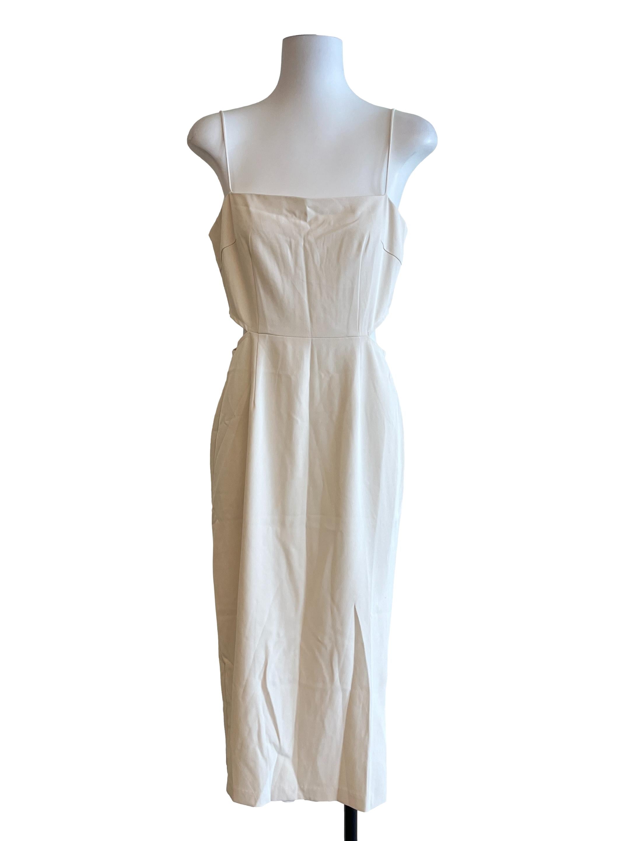 Eggshell White Strap Dress LB
