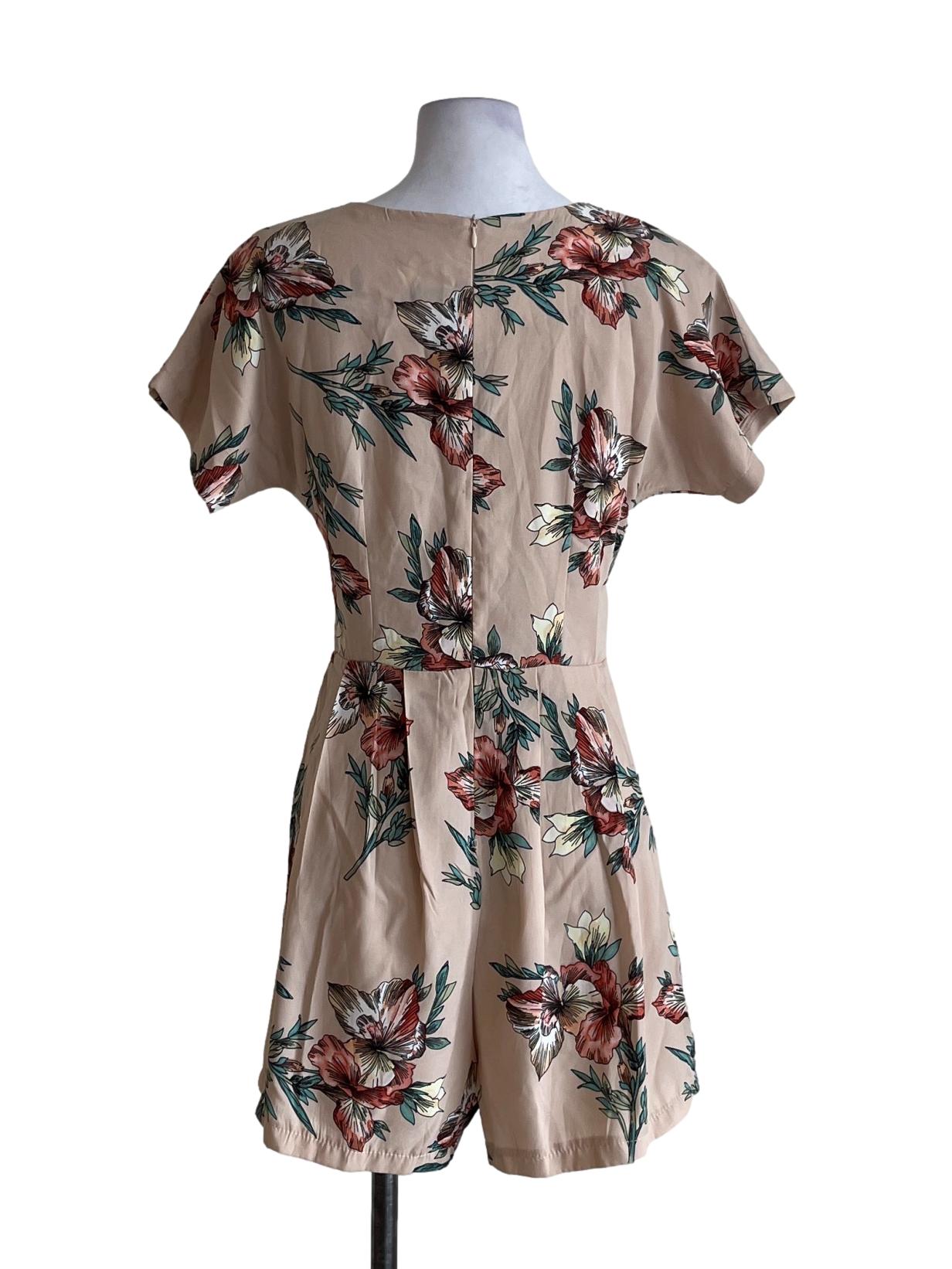 Tortilla Brown Floral Empire Dress