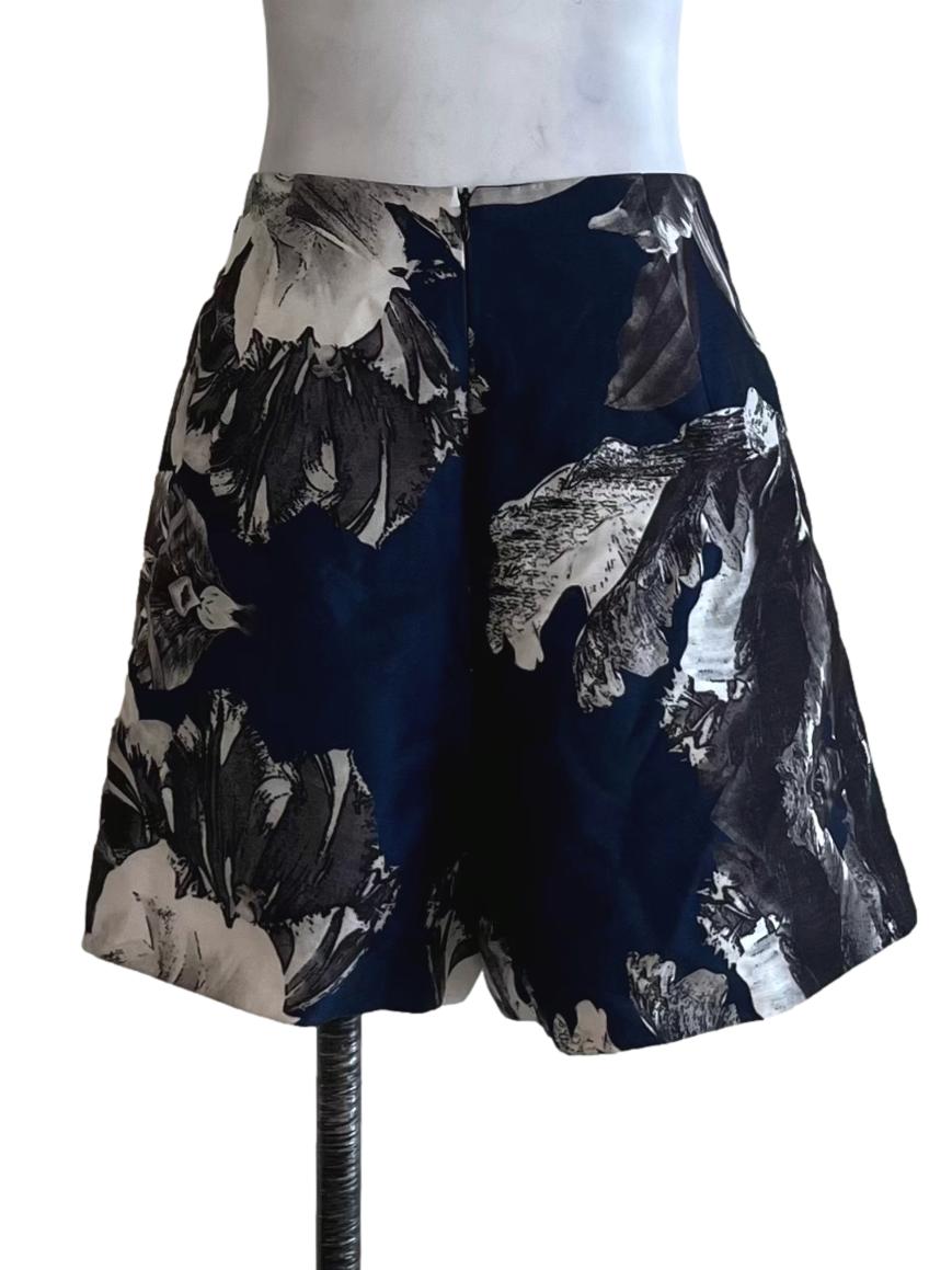 Navy Blue Floral Shorts