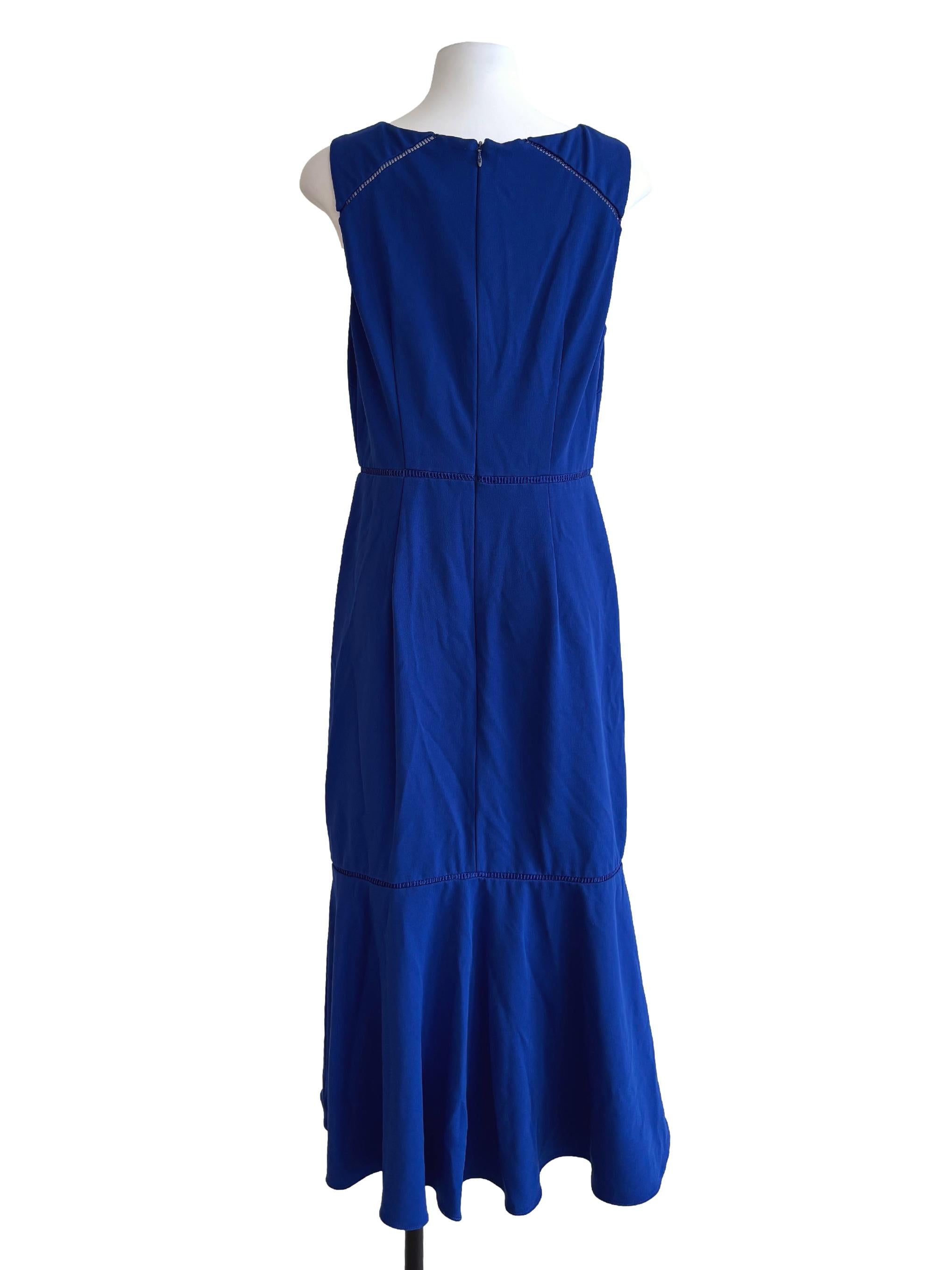 True Blue Sleeveless Ruffle Dress