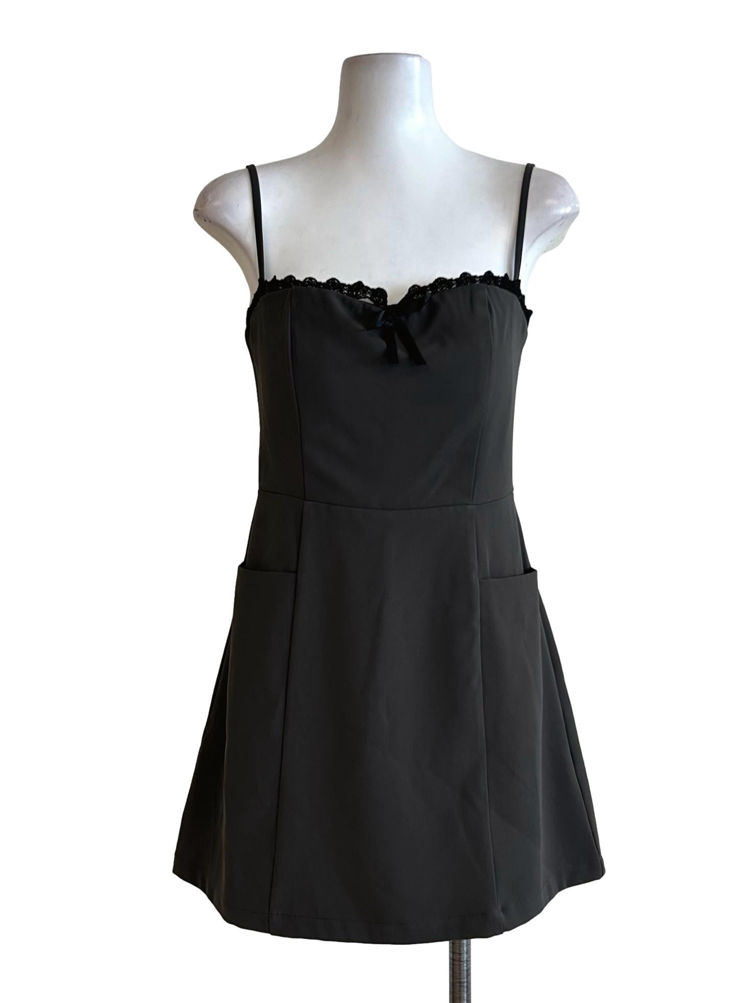 Ash Grey A-Line Mini Dress