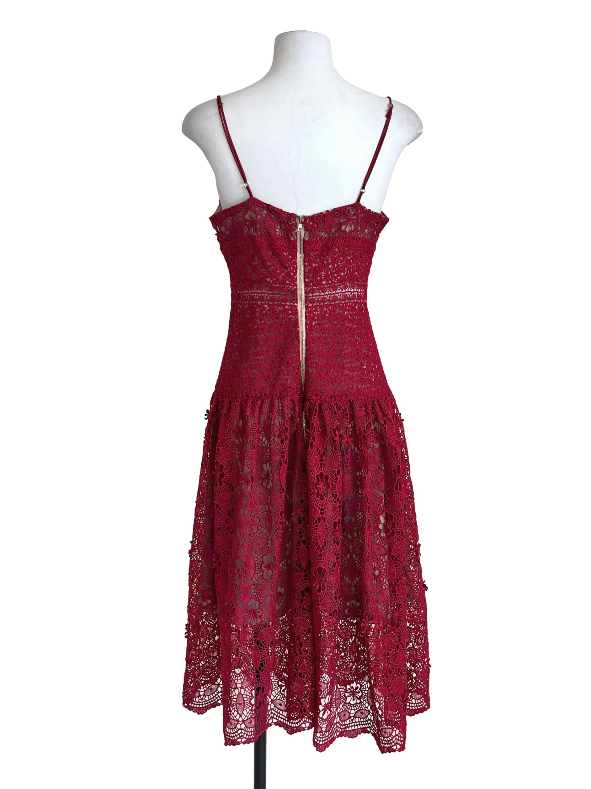Cherry Red Lace Sun Dresses
