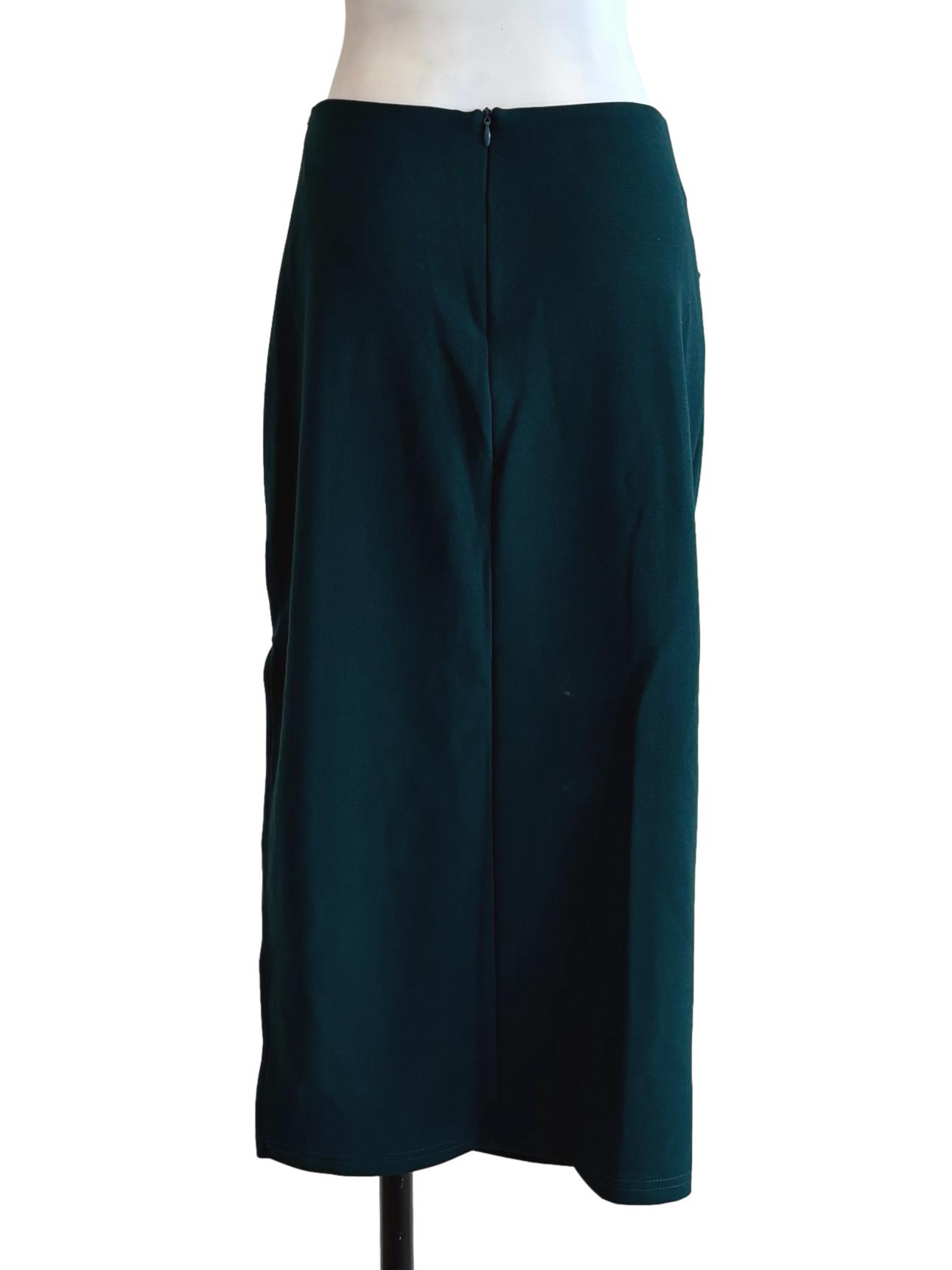 Teal Green Knee Length Skirt