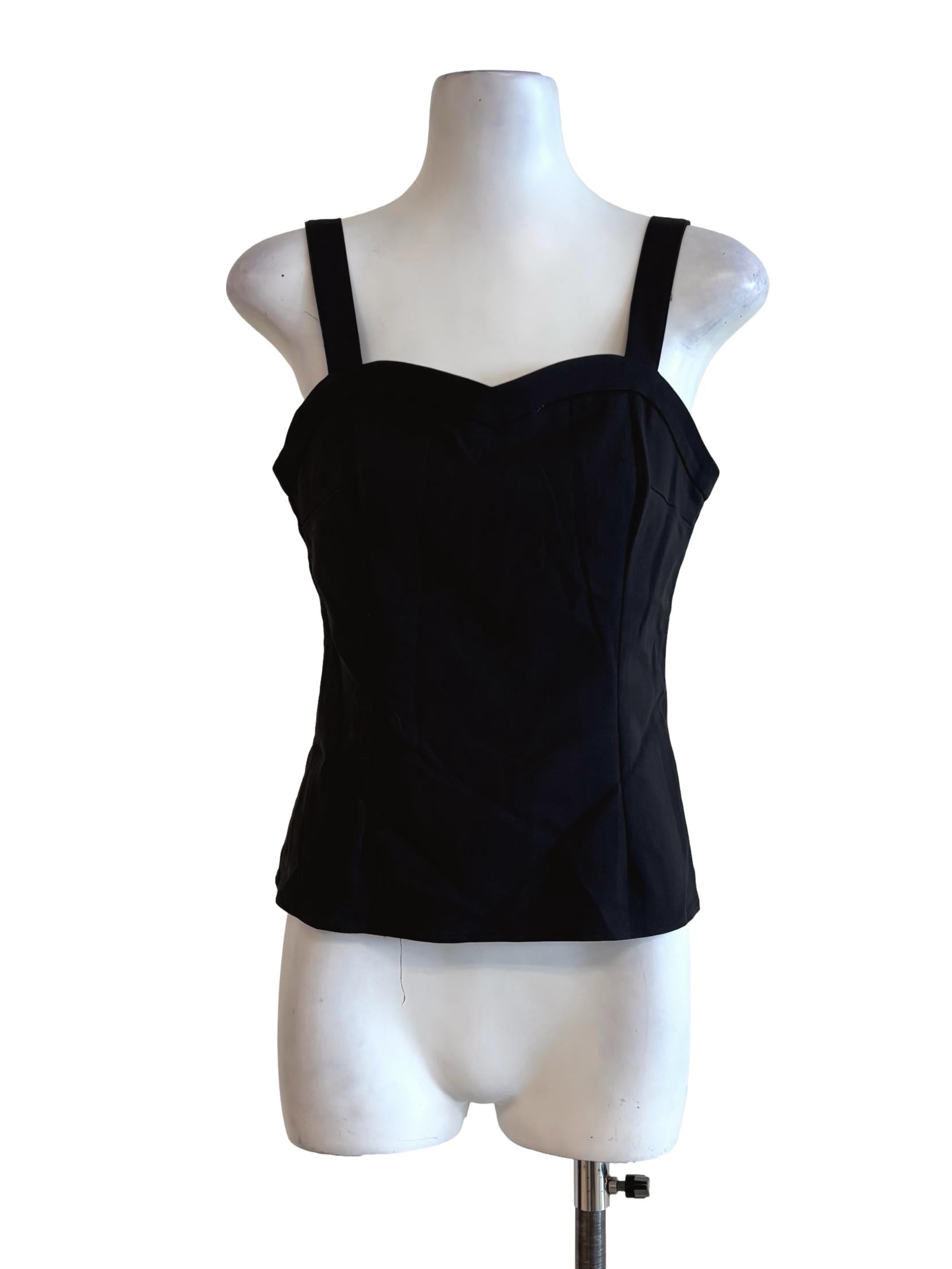 Soft Black Sweetheart Corset Top